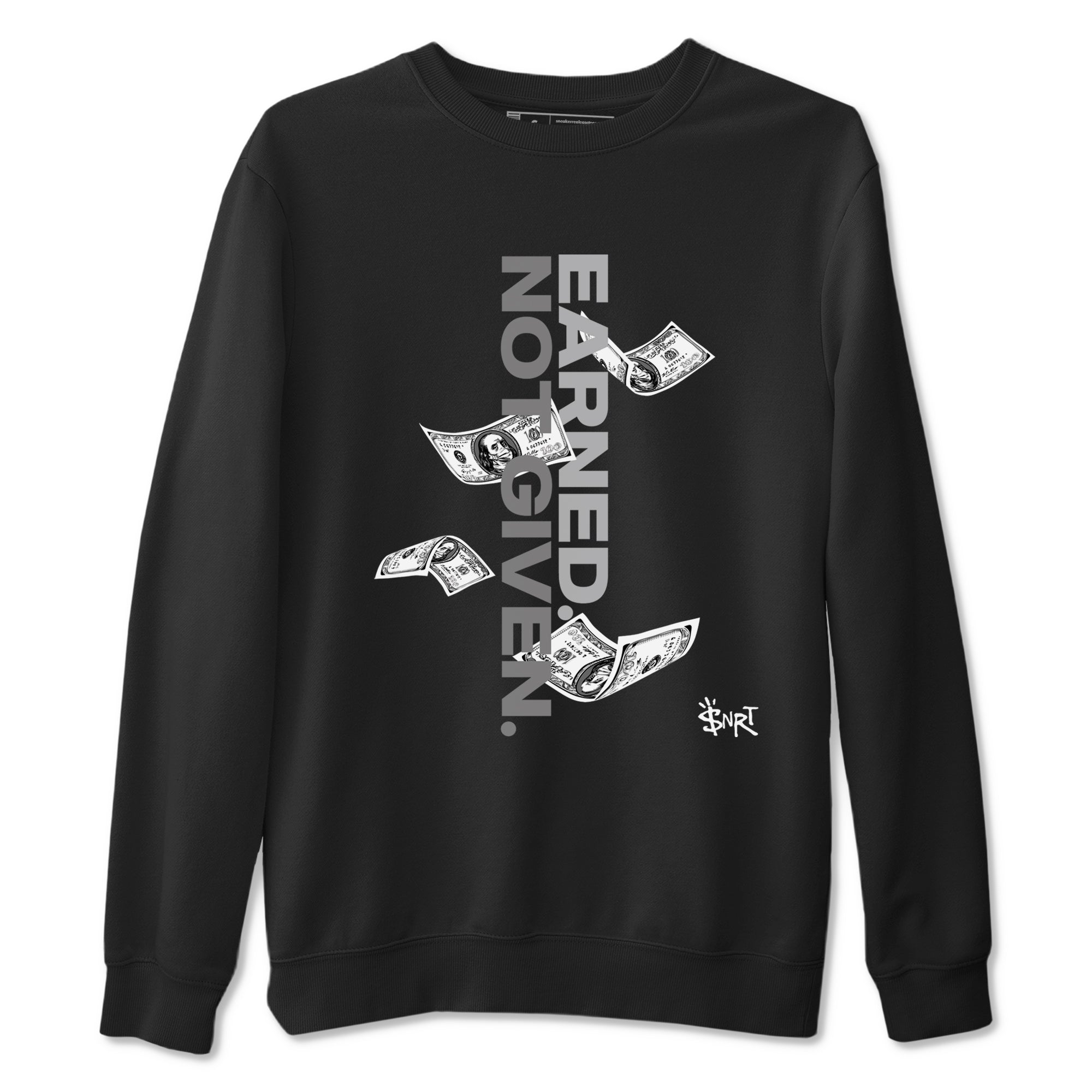 Earned Not Given Sneaker Tees - Air Jordan 12 Black Wolf Grey