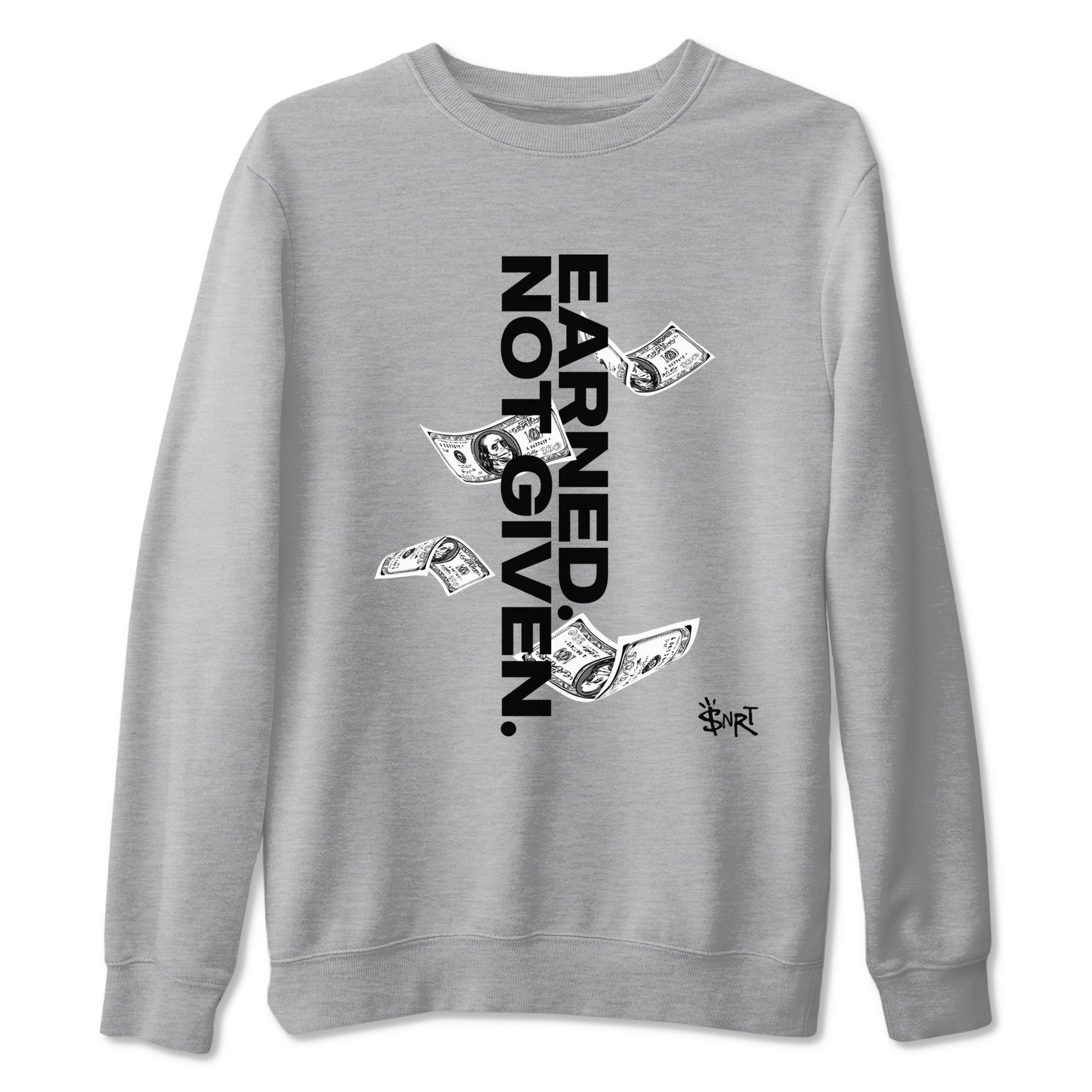 Earned Not Given Sneaker Tees - Air Jordan 12 Black Wolf Grey