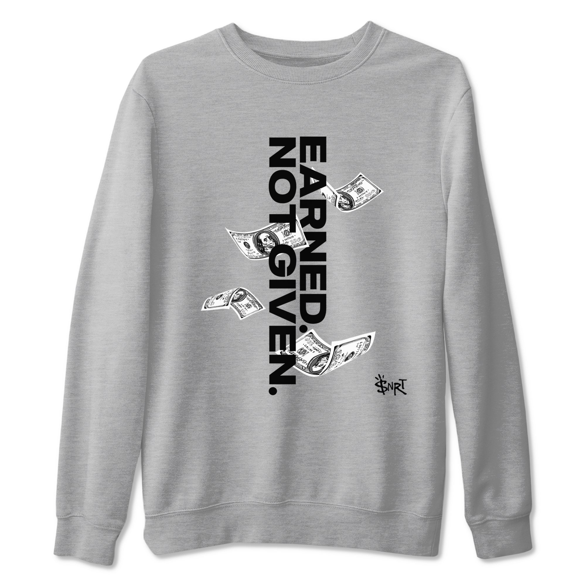 Earned Not Given Sneaker Tees - Air Jordan 12 Black Wolf Grey