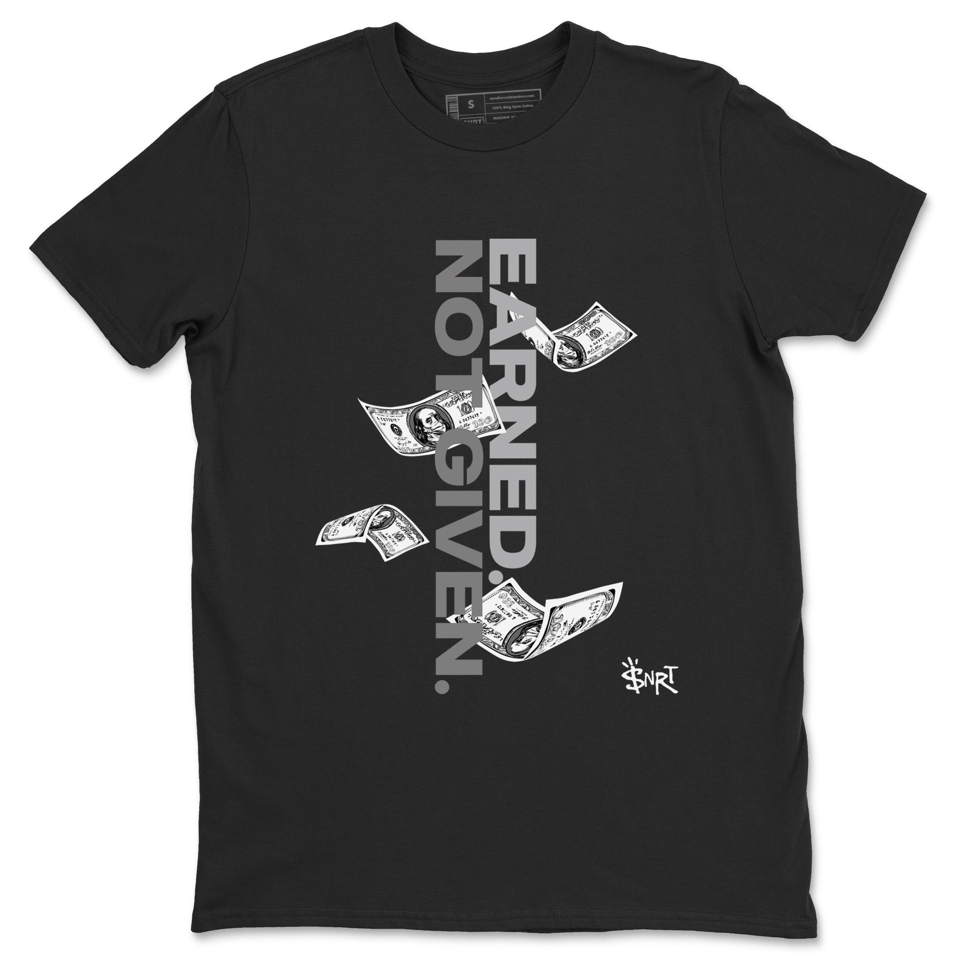 Earned Not Given Sneaker Tees - Air Jordan 12 Black Wolf Grey