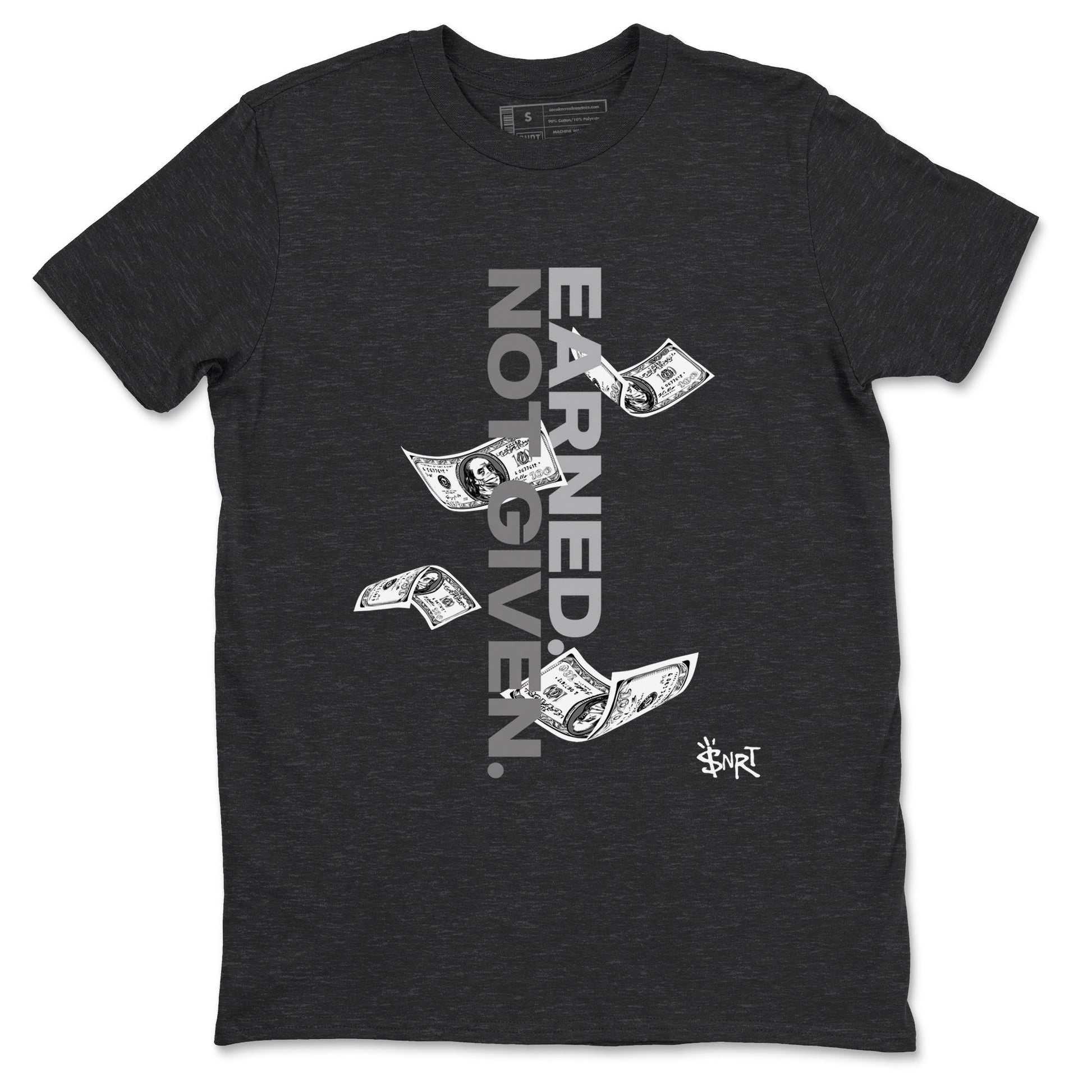 Earned Not Given Sneaker Tees - Air Jordan 12 Black Wolf Grey