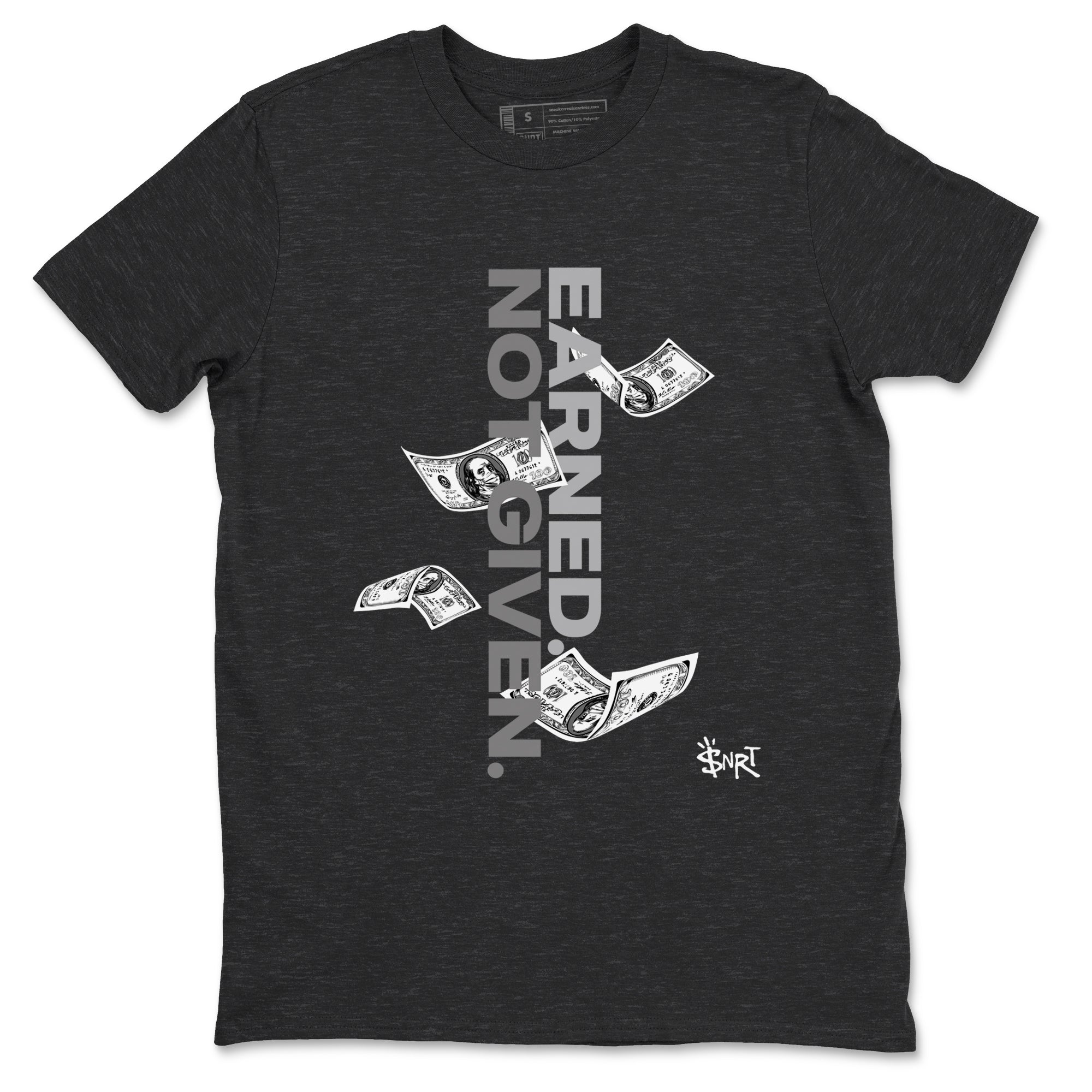 Earned Not Given Sneaker Tees - Air Jordan 12 Black Wolf Grey