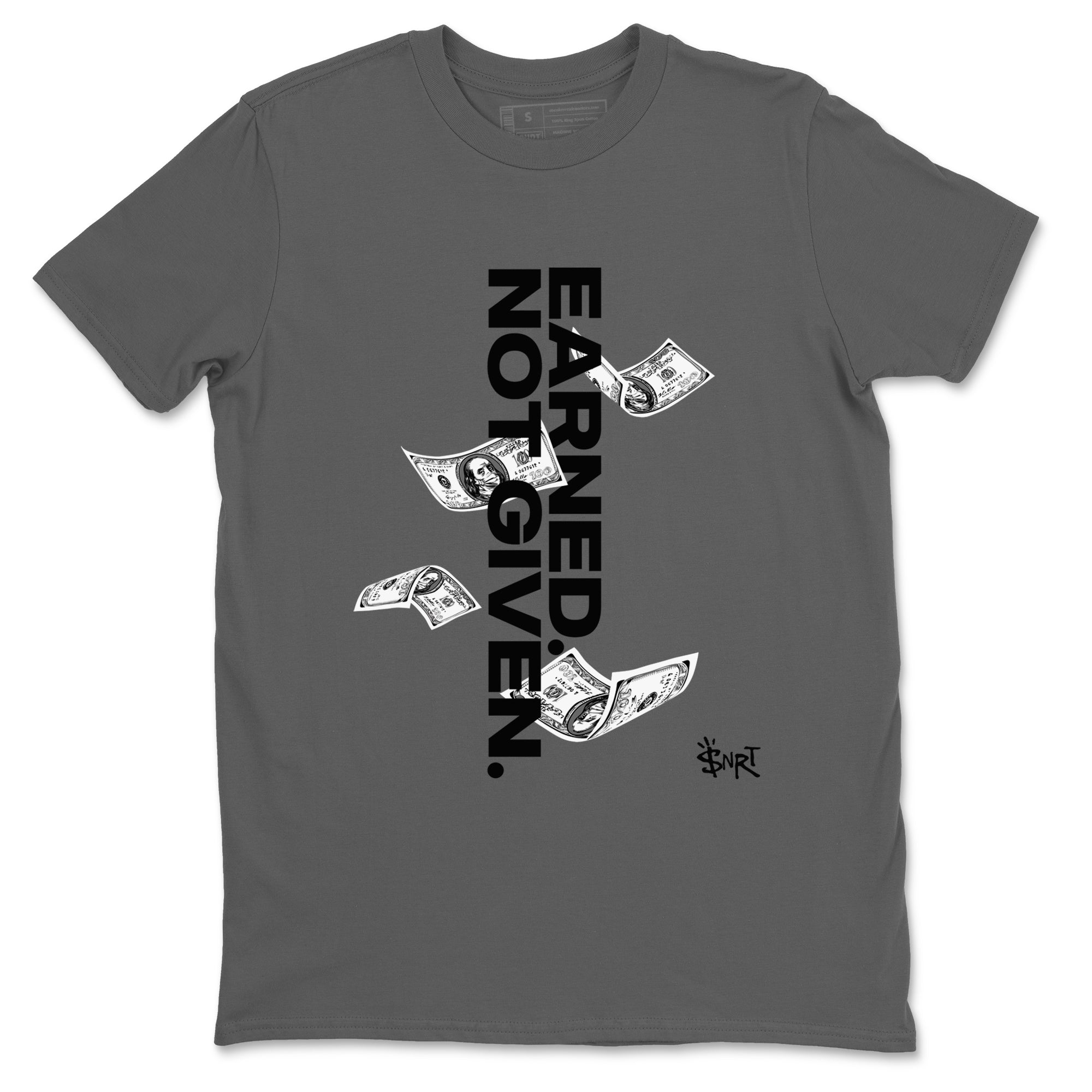 Earned Not Given Sneaker Tees - Air Jordan 12 Black Wolf Grey