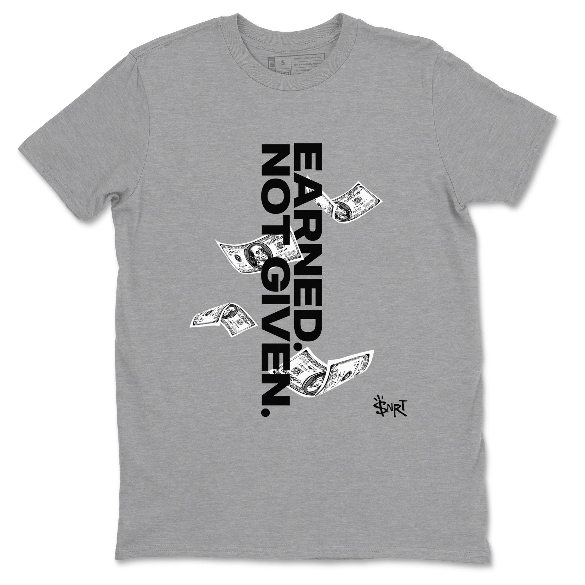 Earned Not Given Sneaker Tees - Air Jordan 12 Black Wolf Grey
