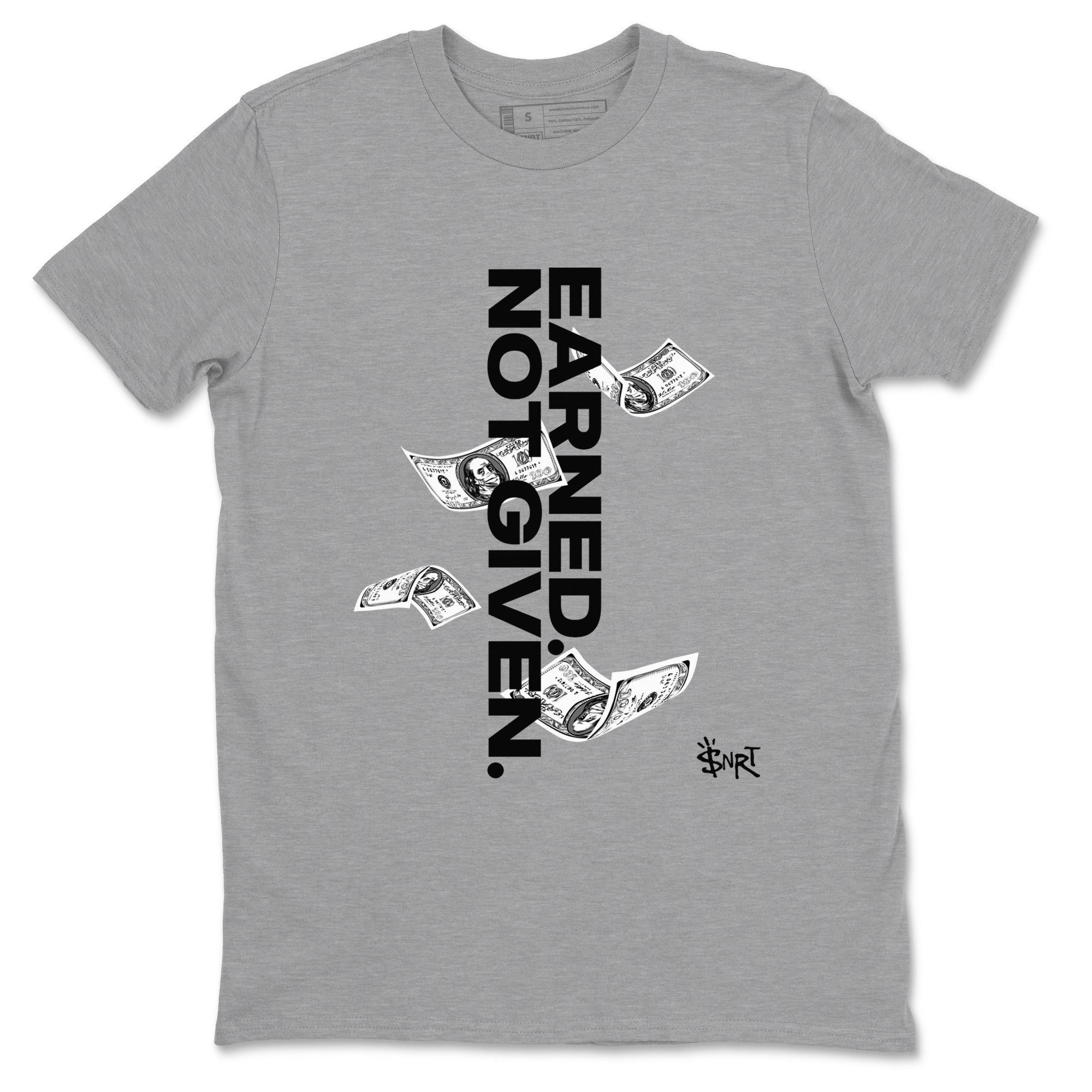 Earned Not Given Sneaker Tees - Air Jordan 12 Black Wolf Grey