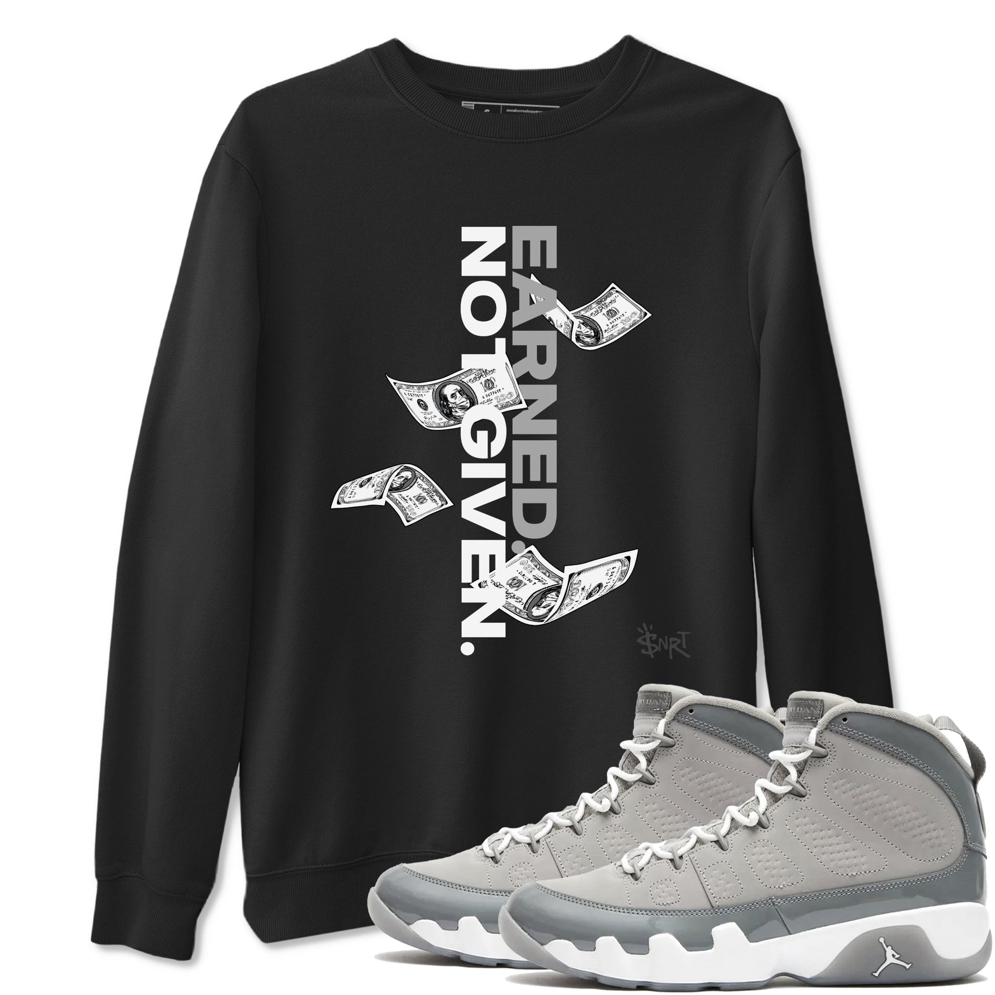 Earned Not Given Sneaker Tees - Air Jordan 9 Cool Grey