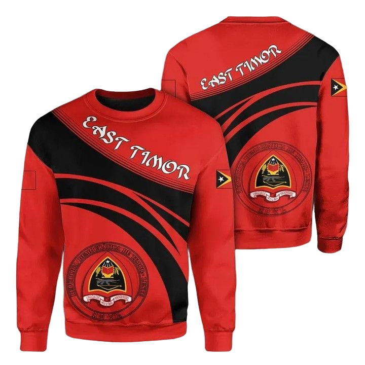 East Timor Coat Of Arms Sweater Cricket Style J5W ? Usalast