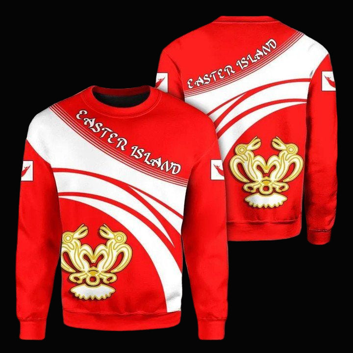 Easter Island Coat Of Arms Sweater Cricket Style J5W ? Usalast