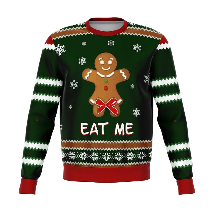 Eat Me Gingerbread Funny Meme 2022 Design 3d Ugly Christmas Sweater ? Usalast