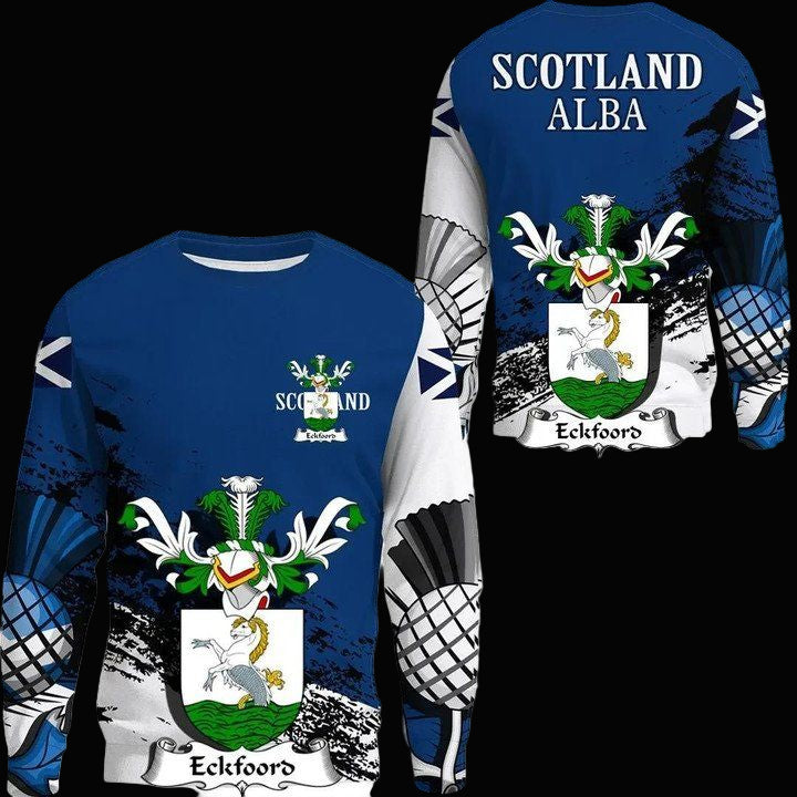 Eckfoord Scottish Family Crest Scotland Special Sweater A7 ? Usalast