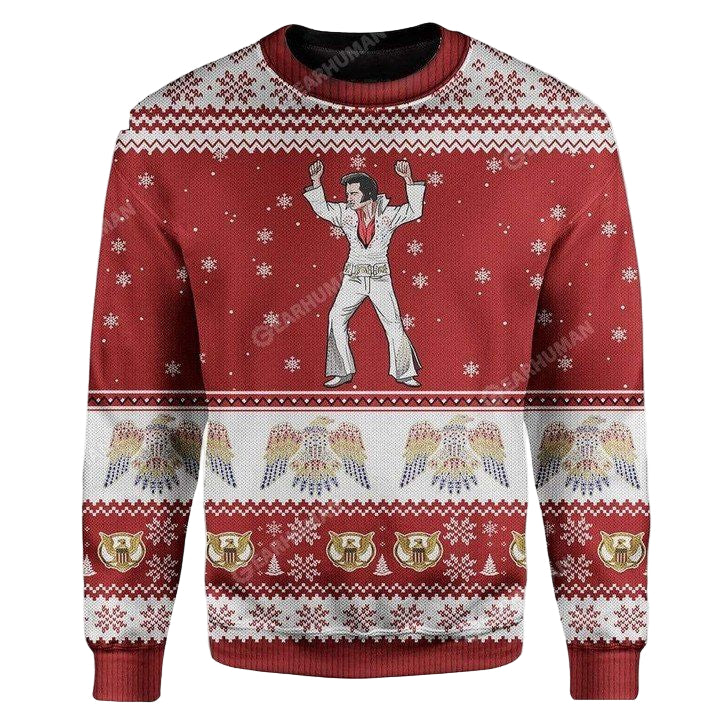 Elvis Presley Red Christmas Sweater ? Usalast