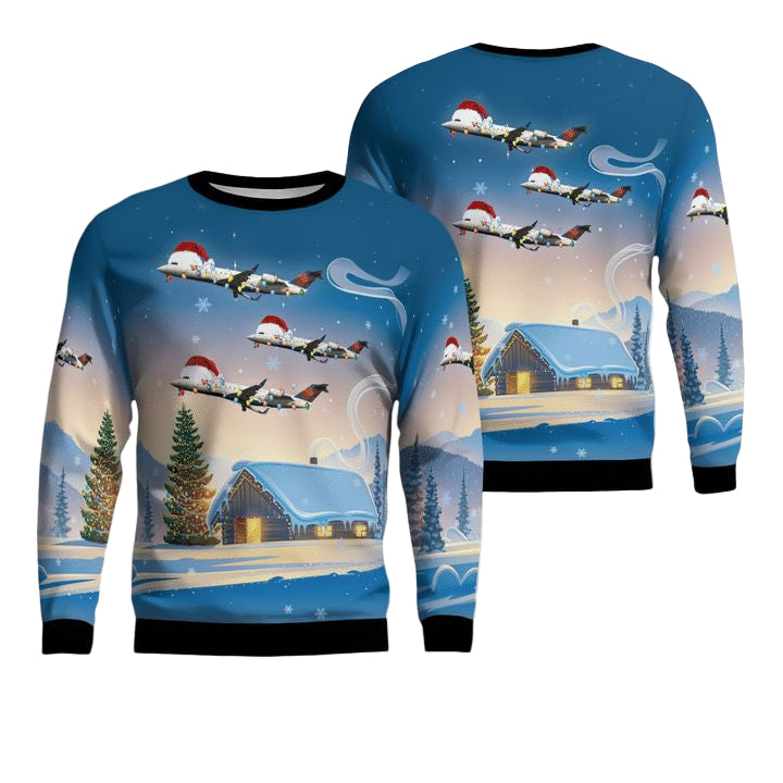 Endeavor Air Bombardier CRJ-200ER Christmas Sweater 3D ? Usalast