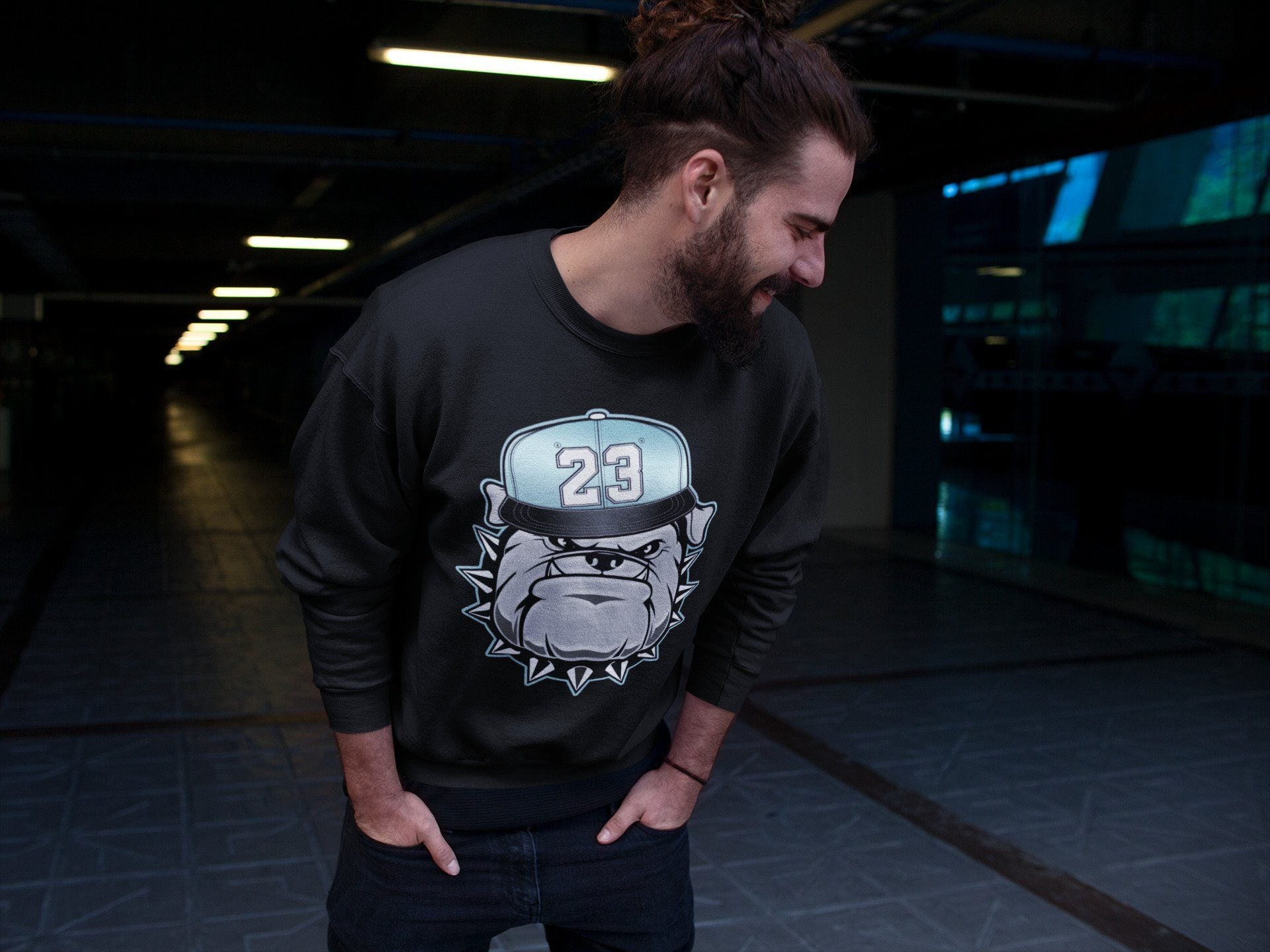 English Bulldog Unisex Tops - Air Jordan 11 Legend Blue