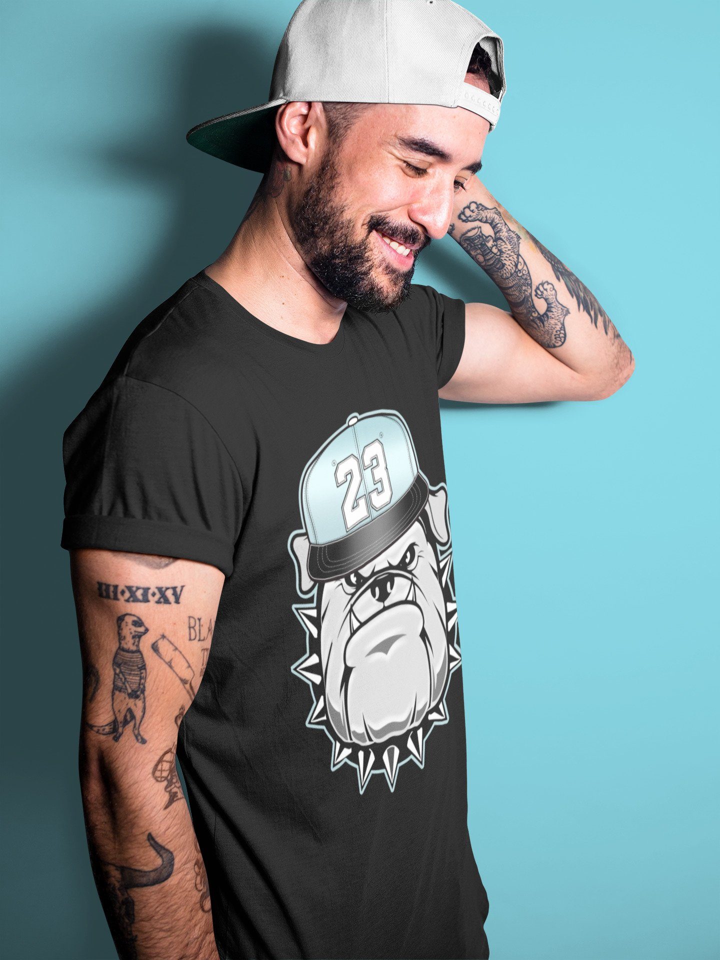English Bulldog Unisex Tops - Air Jordan 11 Legend Blue