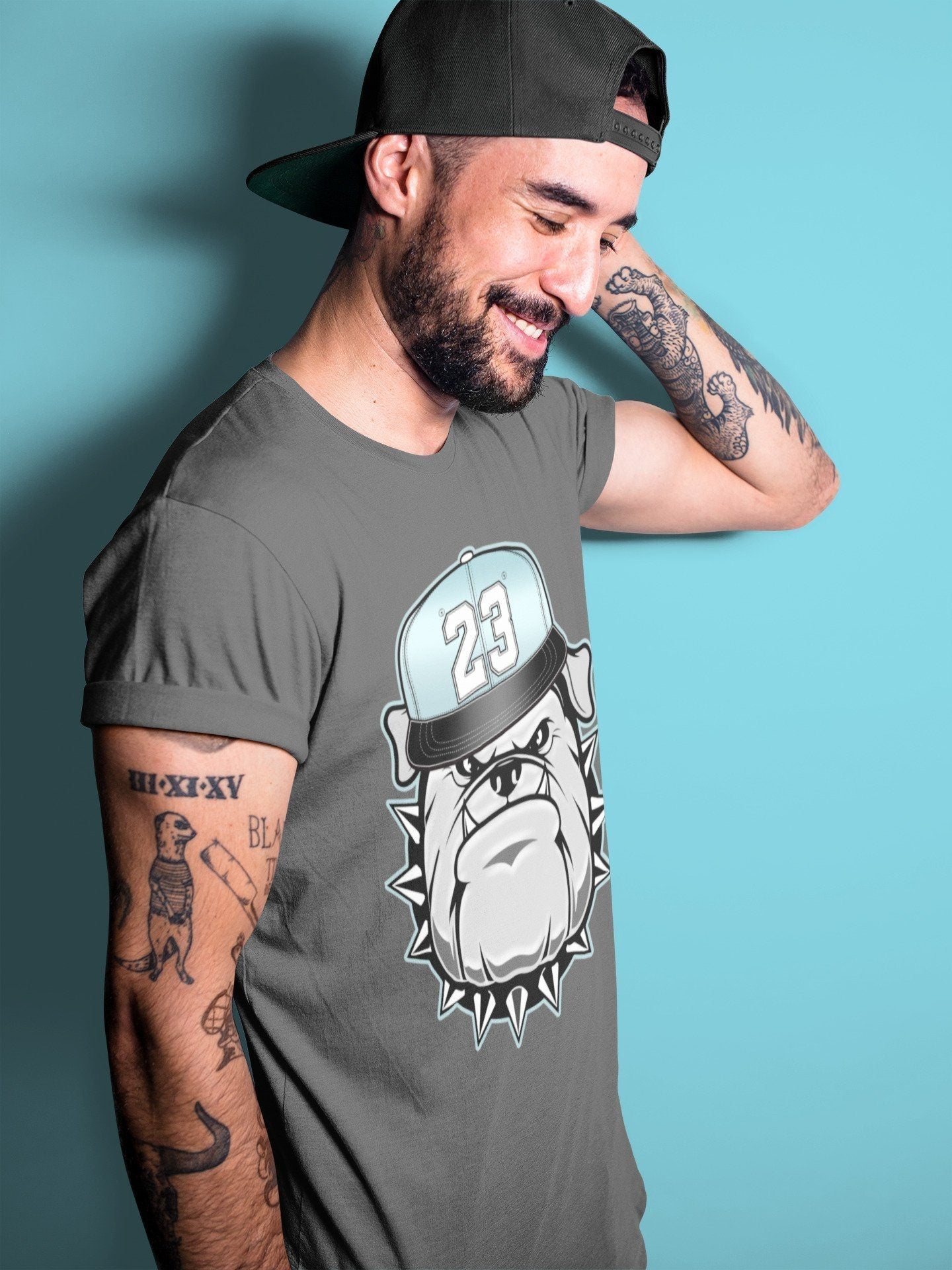 English Bulldog Unisex Tops - Air Jordan 11 Legend Blue