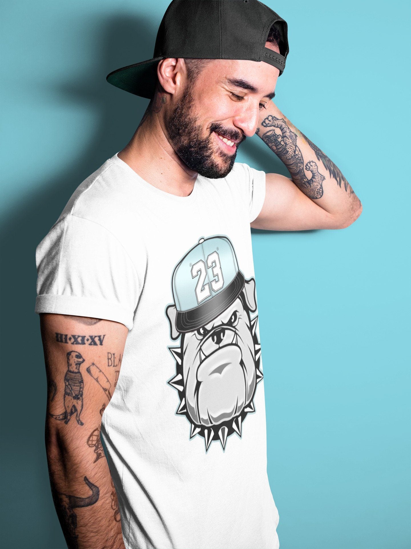 English Bulldog Unisex Tops - Air Jordan 11 Legend Blue