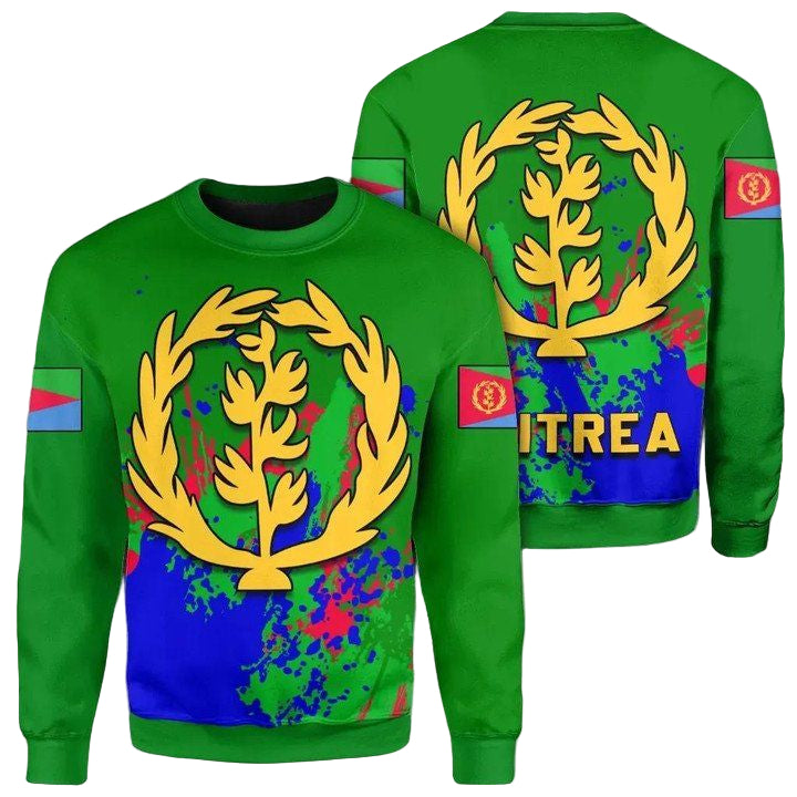 Eritrea Coat Of Arms Sweater Spaint Style J8W ? Usalast