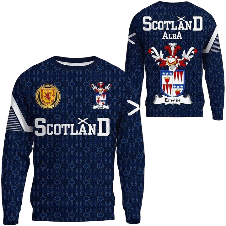Erwin Family Crest Sweater Scottish Home ? 1991 Style A7 ? Usalast