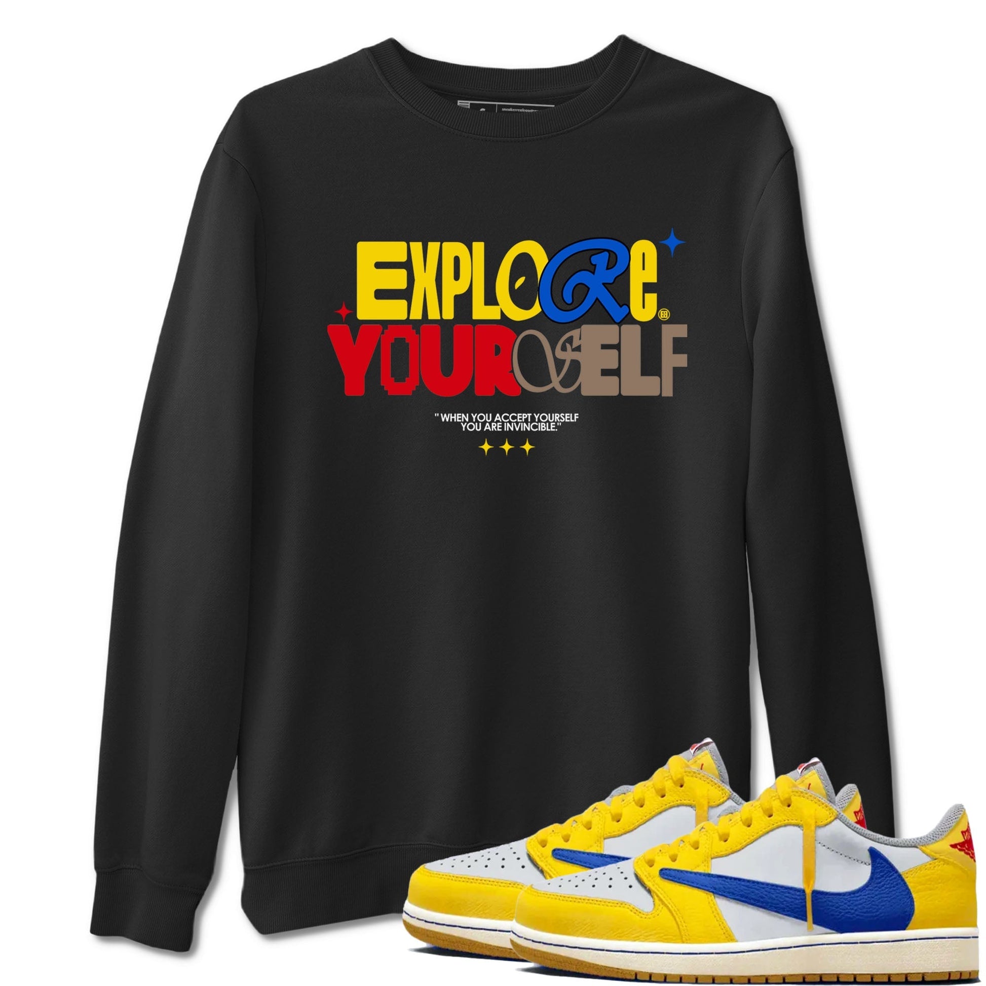 Explore Yourself Sneaker Tees - Air Jordan 1 Travis Scott Canary
