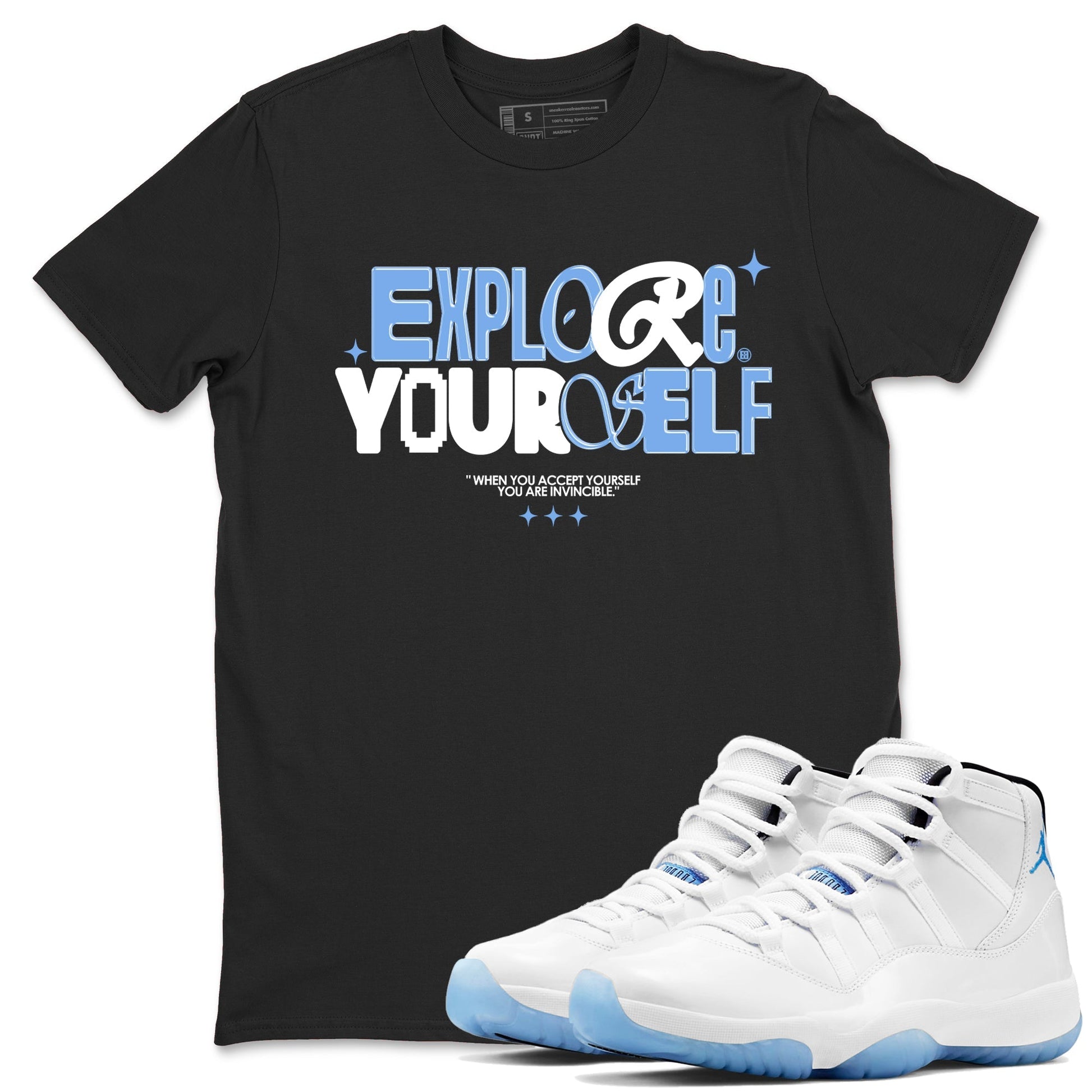 Explore Yourself Sneaker Tees - Air Jordan 11 Legend Blue