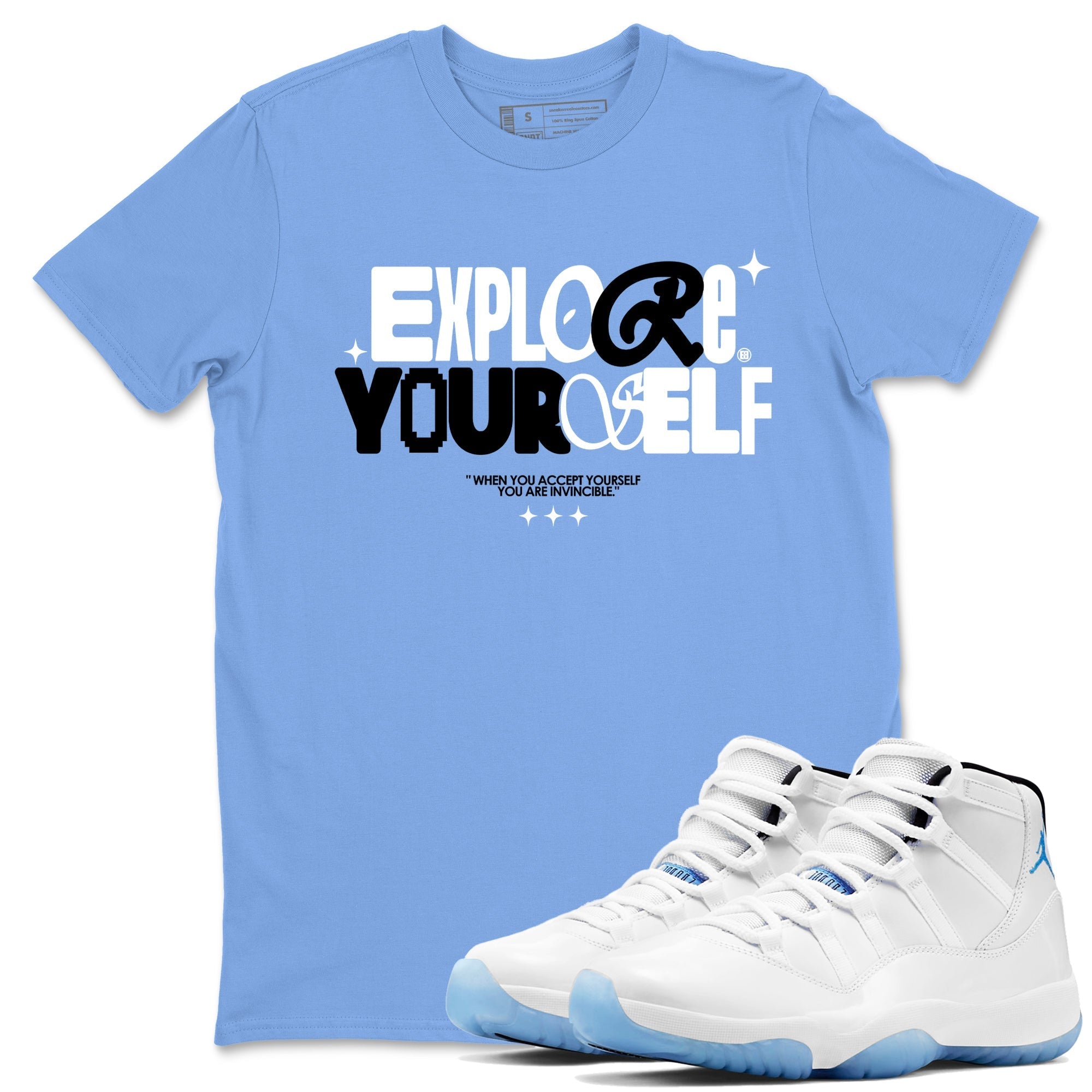 Explore Yourself Sneaker Tees - Air Jordan 11 Legend Blue