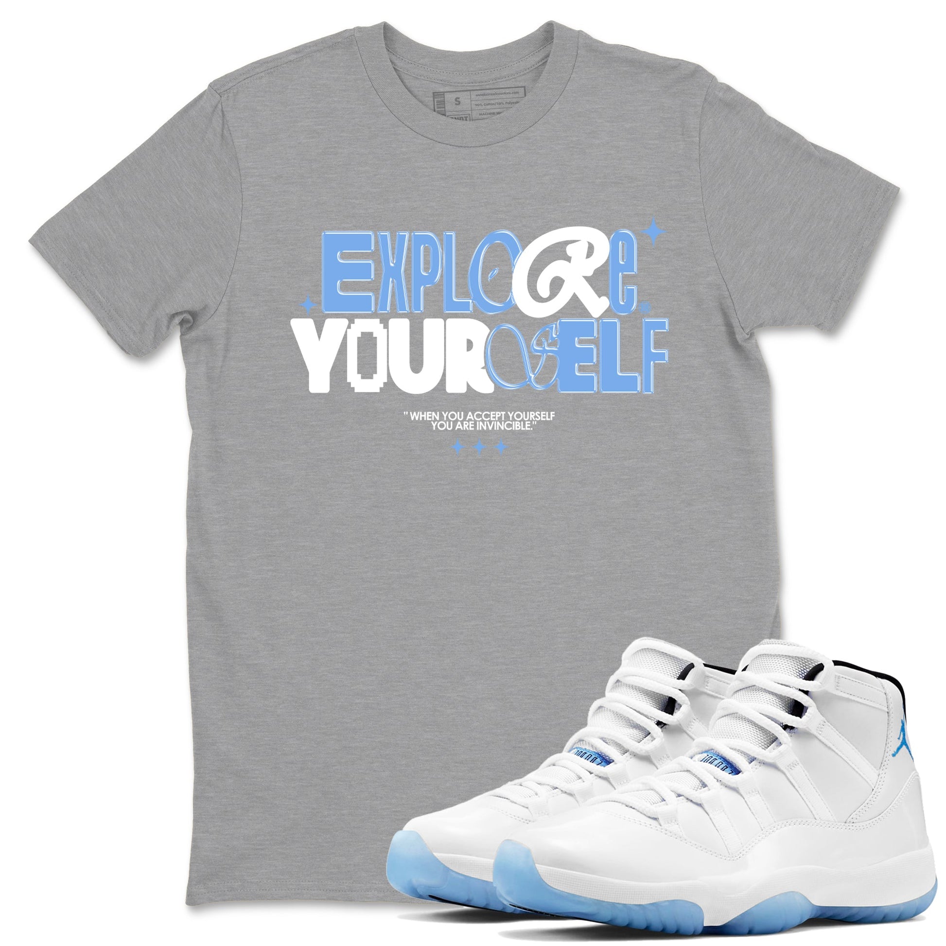 Explore Yourself Sneaker Tees - Air Jordan 11 Legend Blue