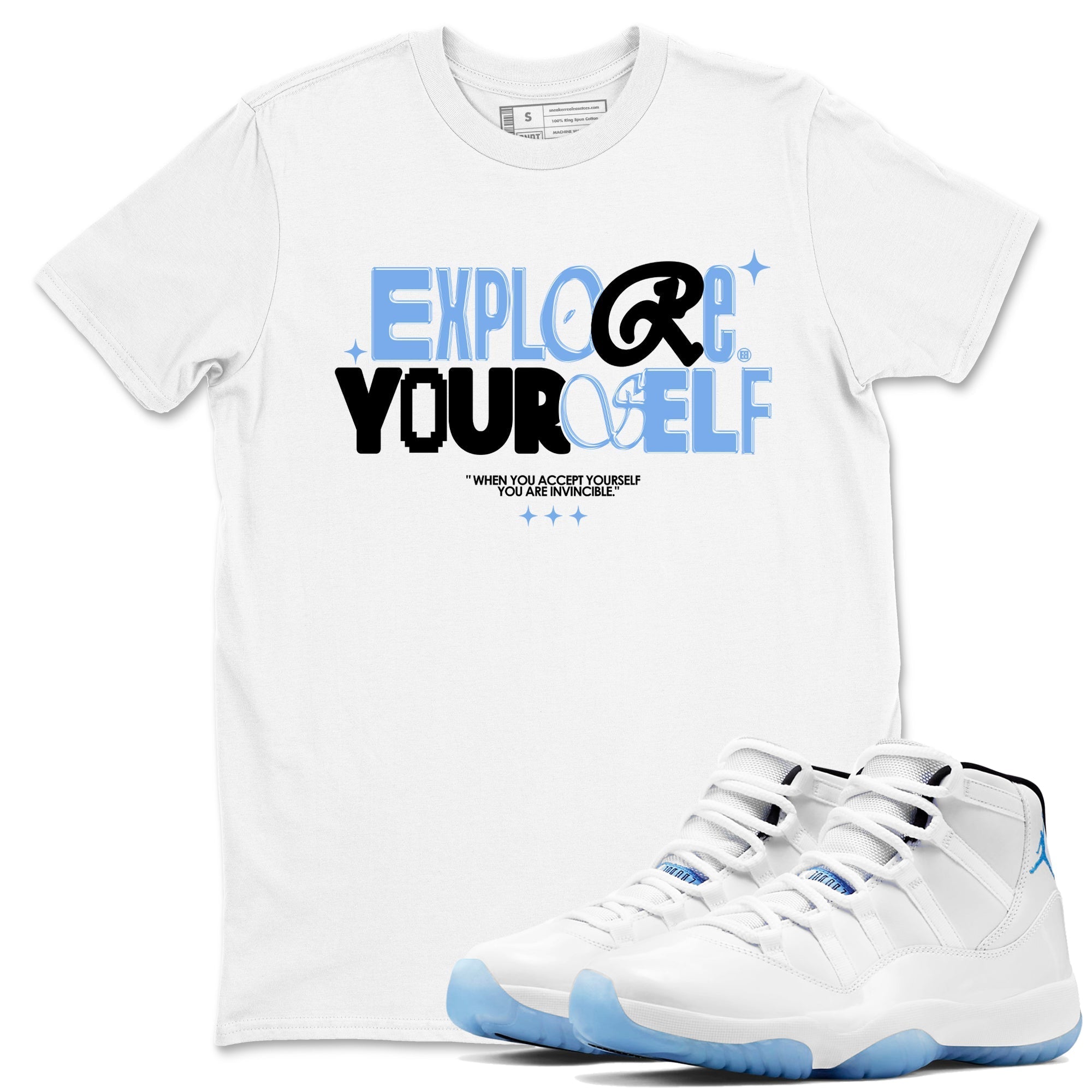 Explore Yourself Sneaker Tees - Air Jordan 11 Legend Blue