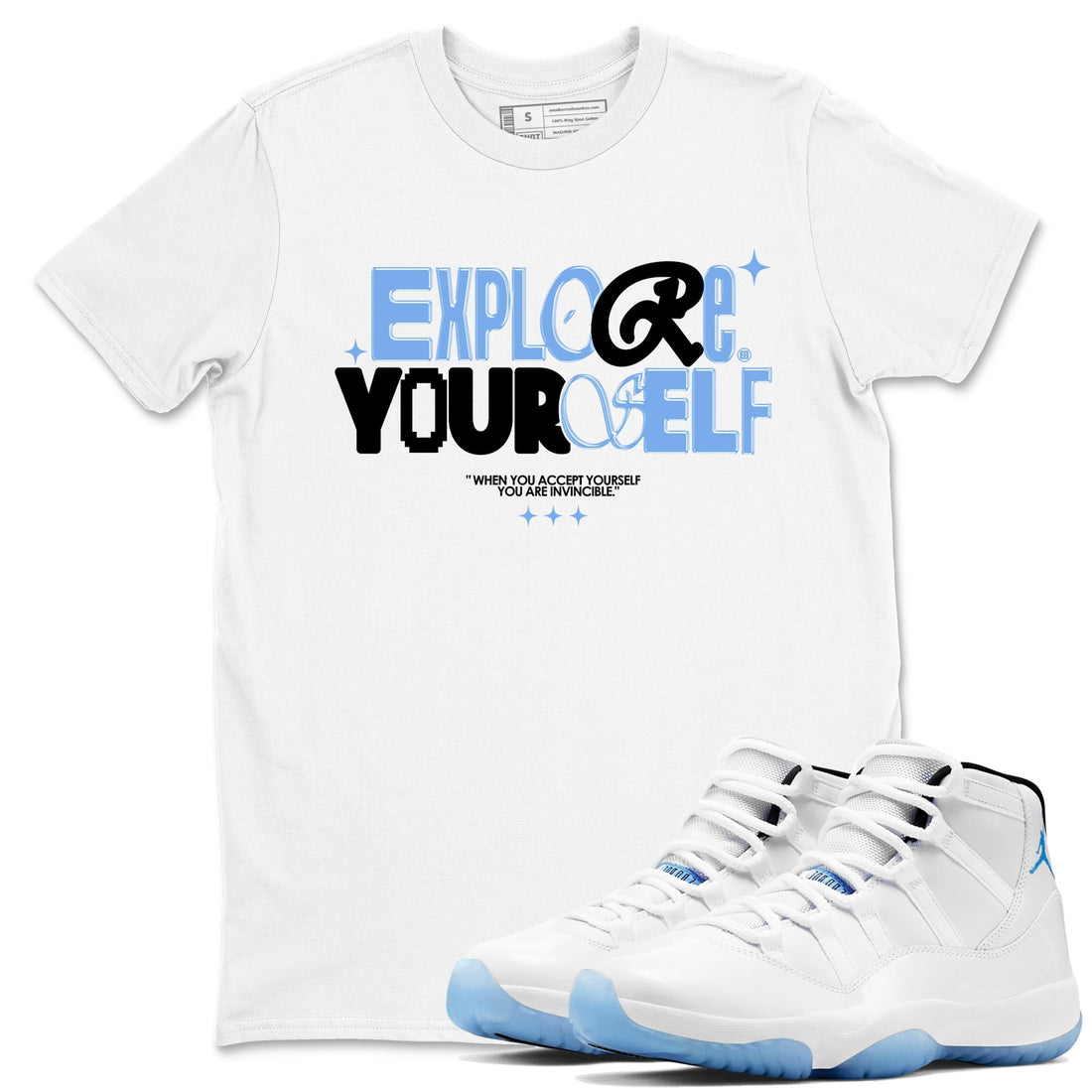 Explore Yourself Sneaker Tees - Air Jordan 11 Legend Blue