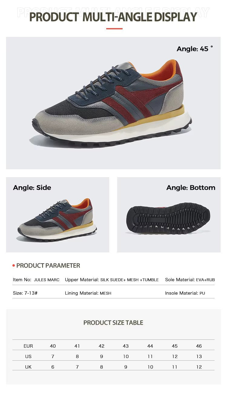 Men's Breathable Lace-Up Sport Shoes – Lightweight & Cushioned Sneakers for Running & Everyday Wear