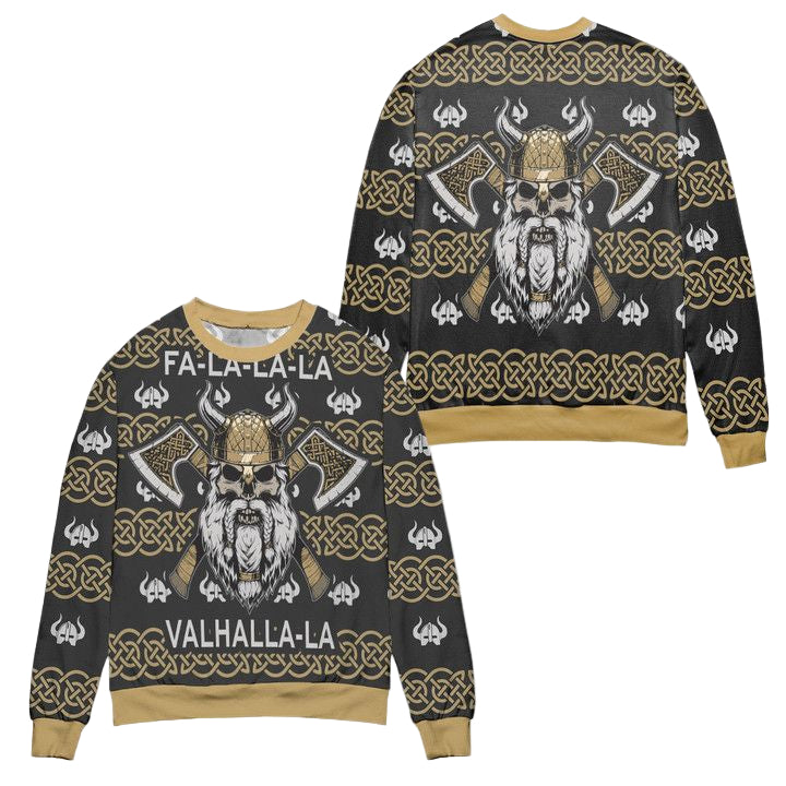 Fa-La-La-La Valhalla-La Viking God Ugly Christmas Sweater ? Usalast
