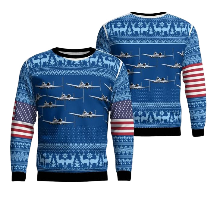 Fairchild Republic A-10 Thunderbolt II Christmas Sweater 3D ? Usalast