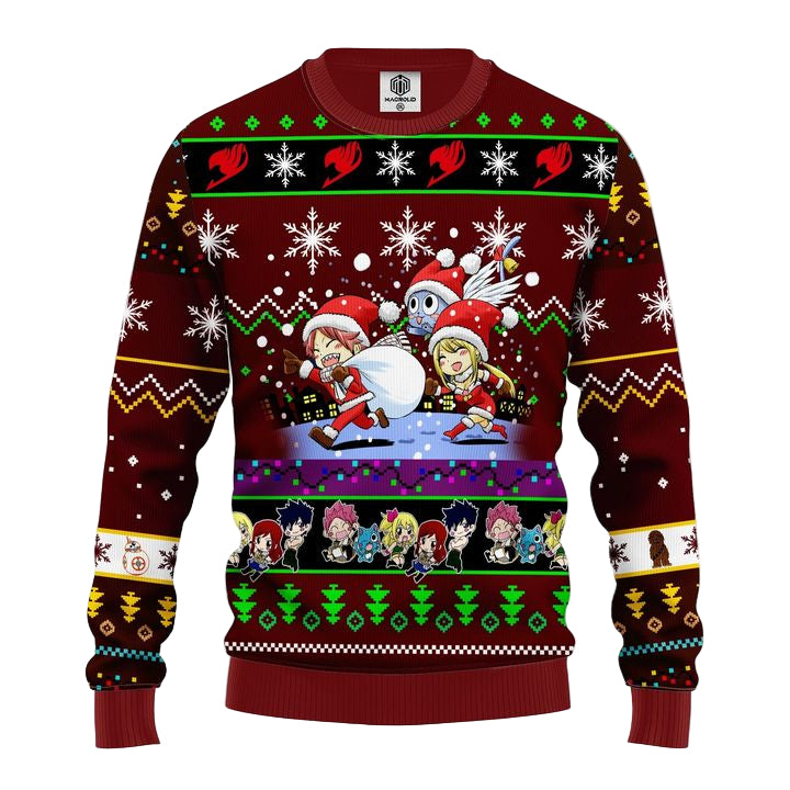 Fairy Tail Anime Christmas Sweater Brown 1 Amazing Gift Idea Thanksgiving Gift ? Usalast