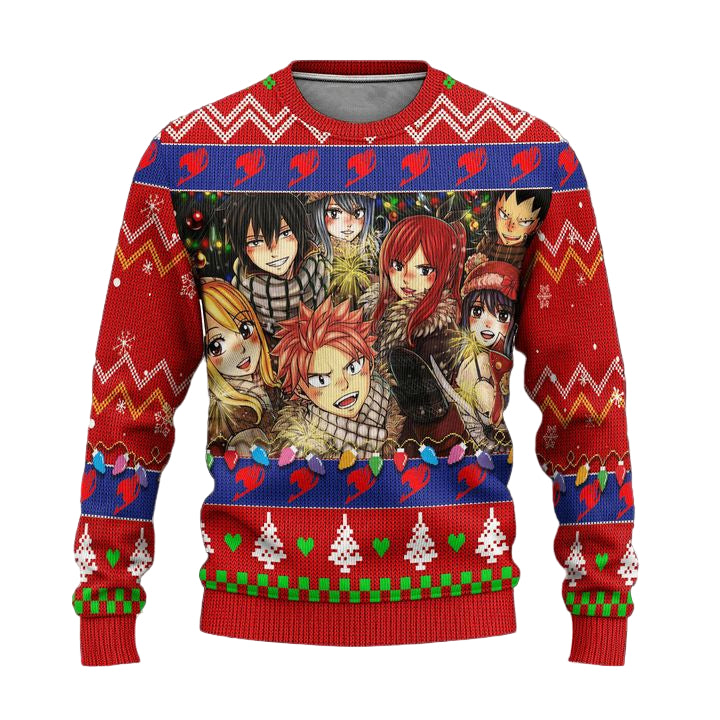 Fairy Tail Anime Ugly Christmas Sweater Custom Xmas Gift ? Usalast