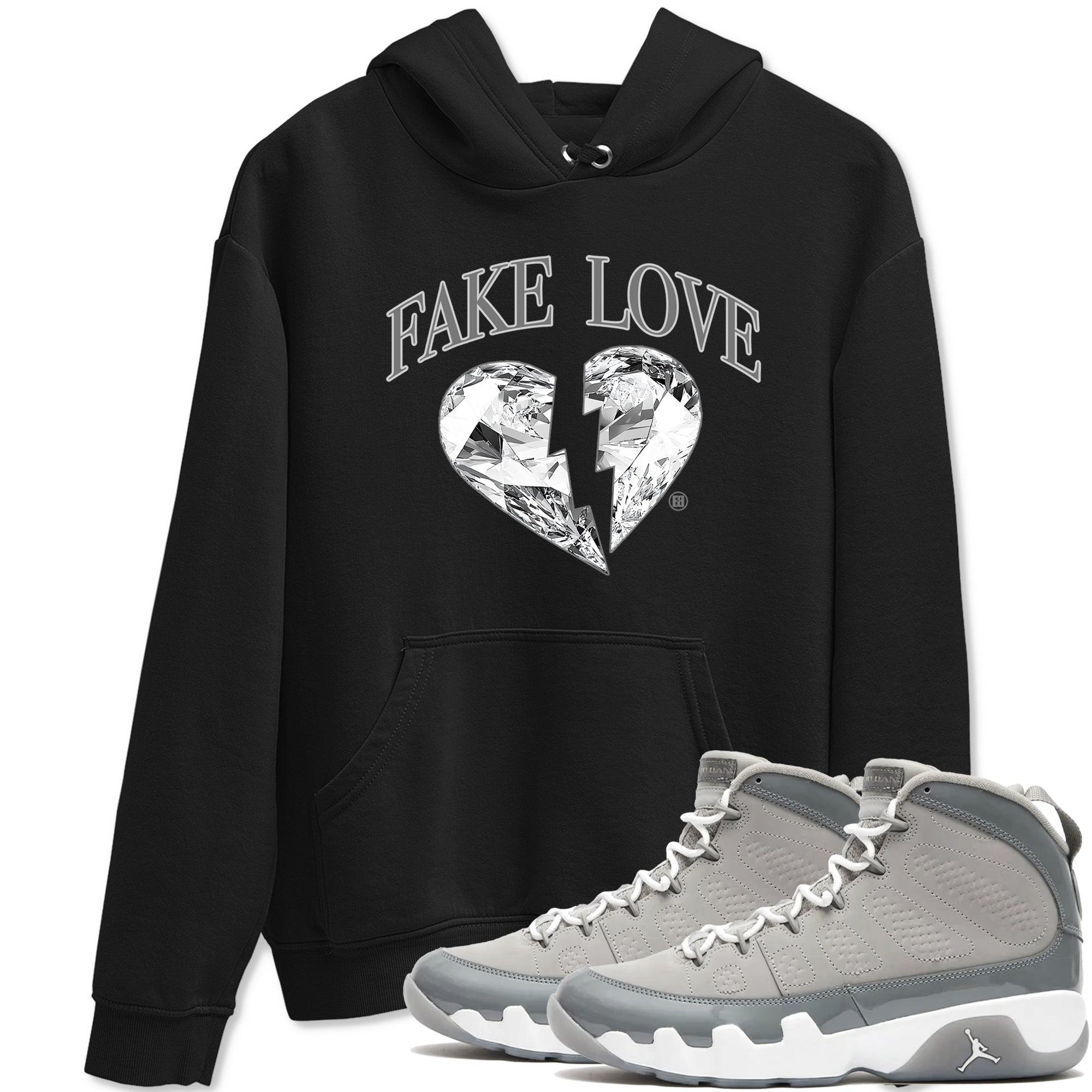 Fake Love Sneaker Tees - Air Jordan 9 Cool Grey