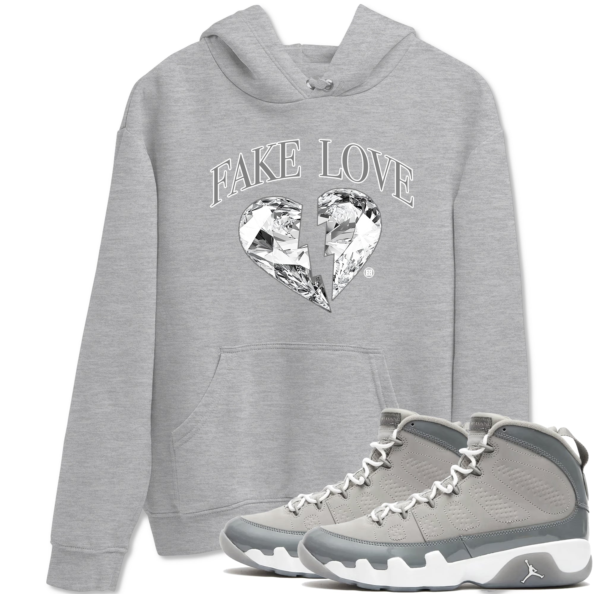 Fake Love Sneaker Tees - Air Jordan 9 Cool Grey