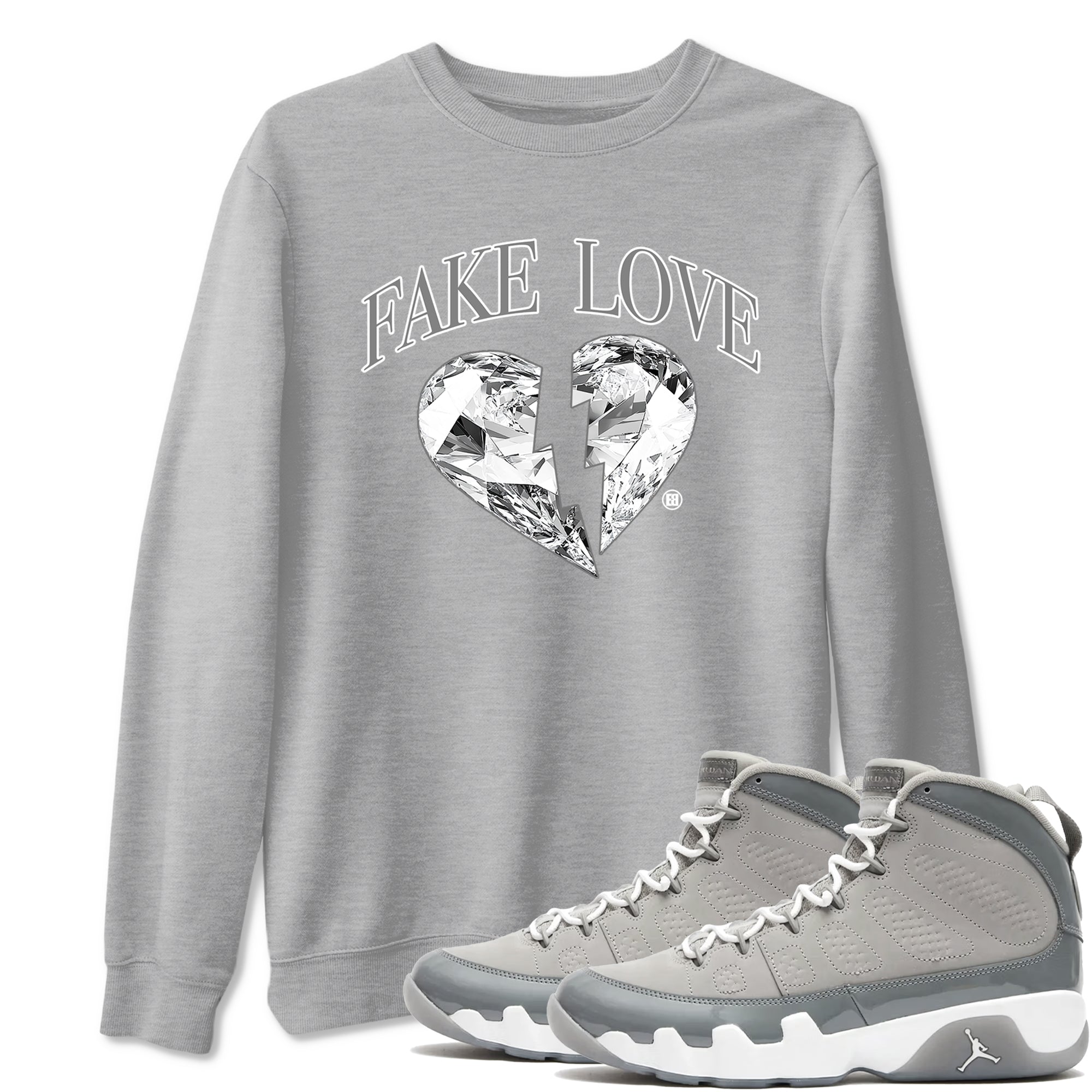 Fake Love Sneaker Tees - Air Jordan 9 Cool Grey