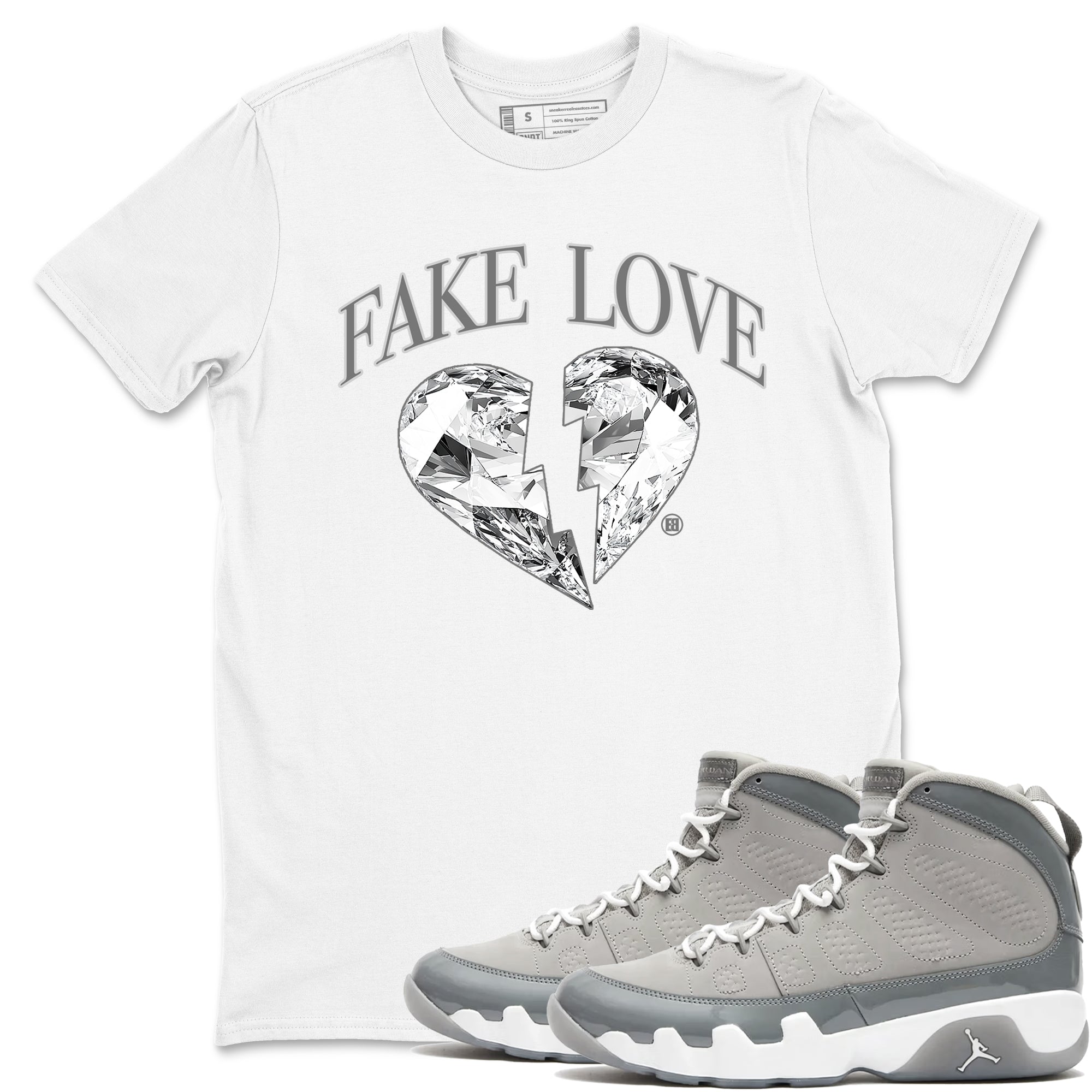 Fake Love Sneaker Tees - Air Jordan 9 Cool Grey