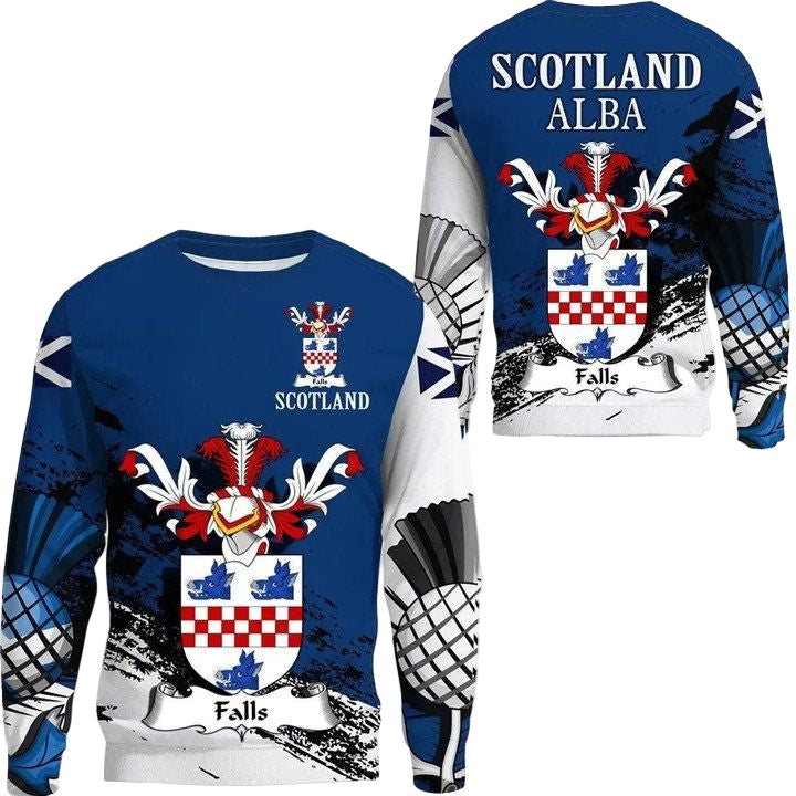 Falls Scottish Family Crest Scotland Special Sweater A7 ? Usalast