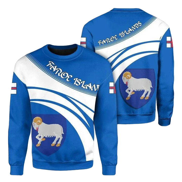Faroe Islands Coat Of Arms Sweater Cricket Style J5W ? Usalast