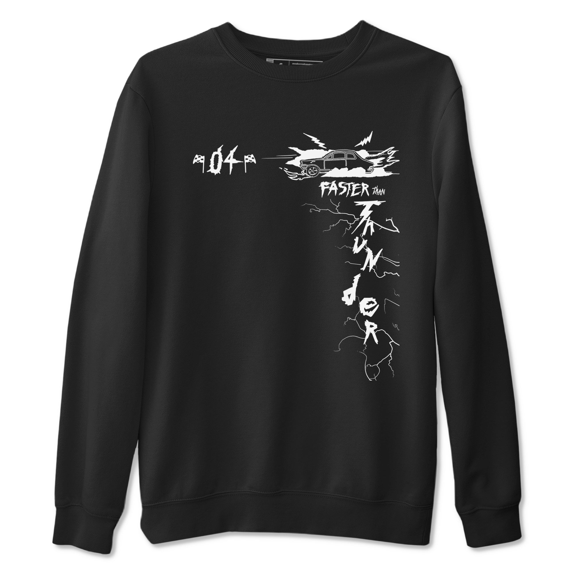 Faster Than Thunder Sneaker Tees - Air Jordan 4 White Thunder
