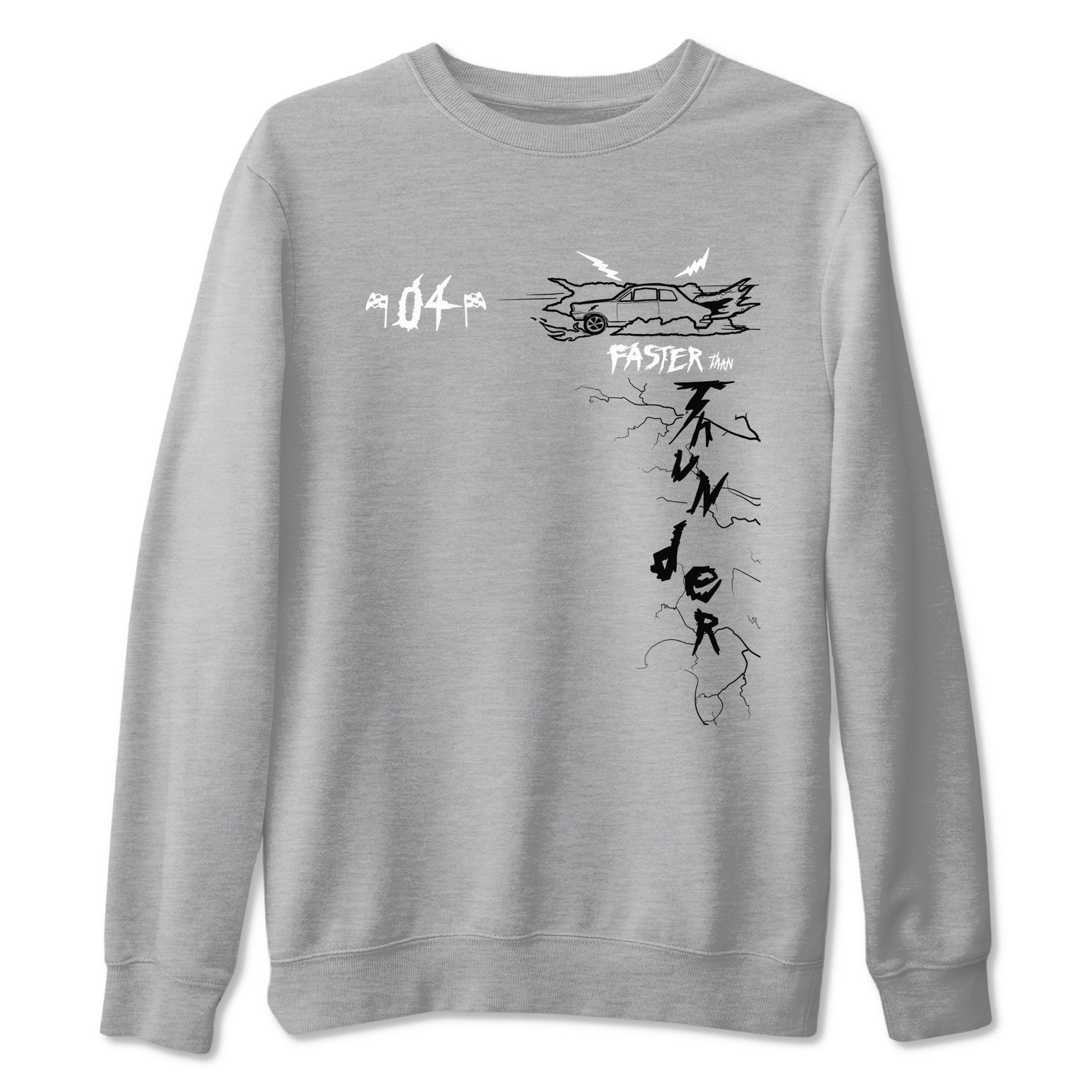 Faster Than Thunder Sneaker Tees - Air Jordan 4 White Thunder
