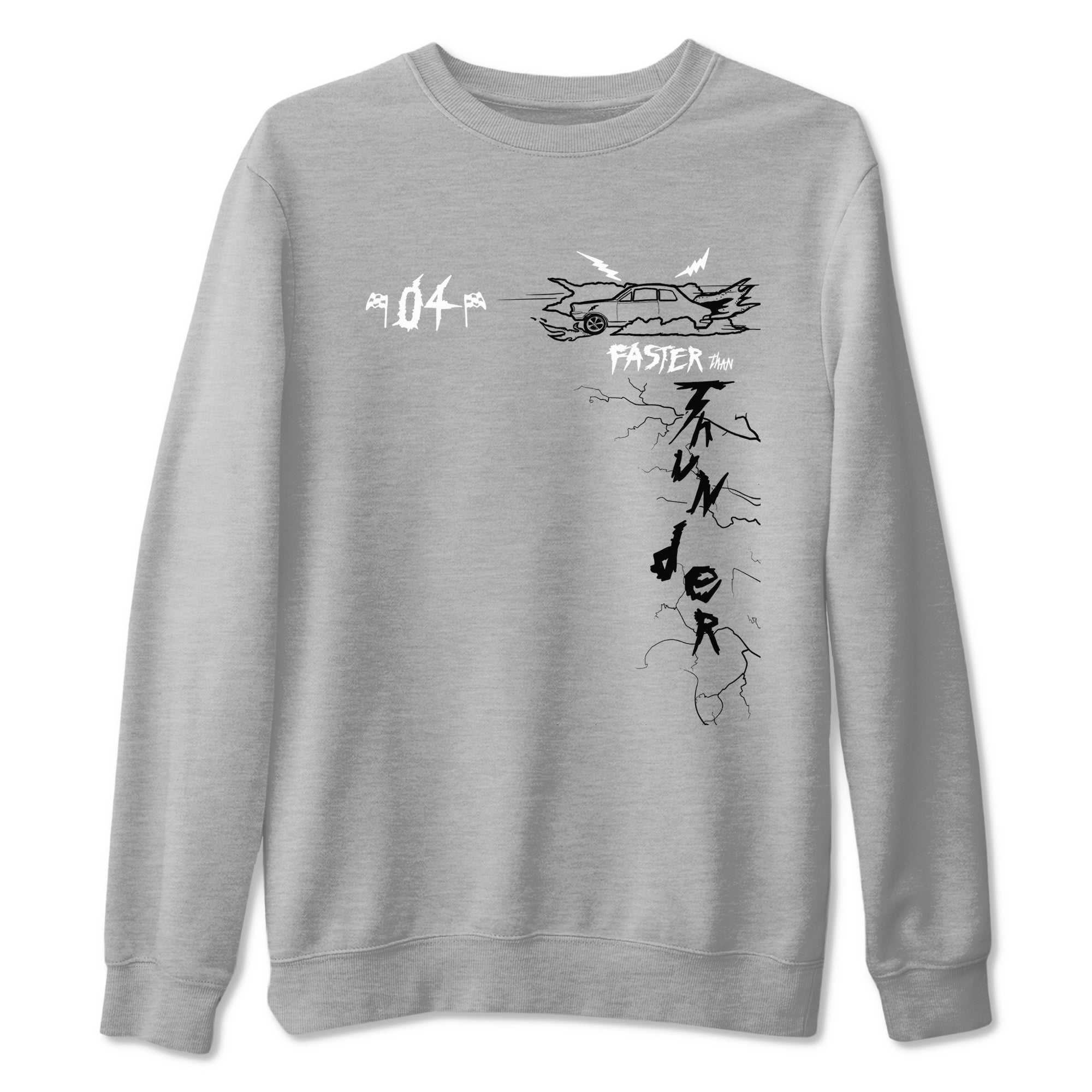 Faster Than Thunder Sneaker Tees - Air Jordan 4 White Thunder