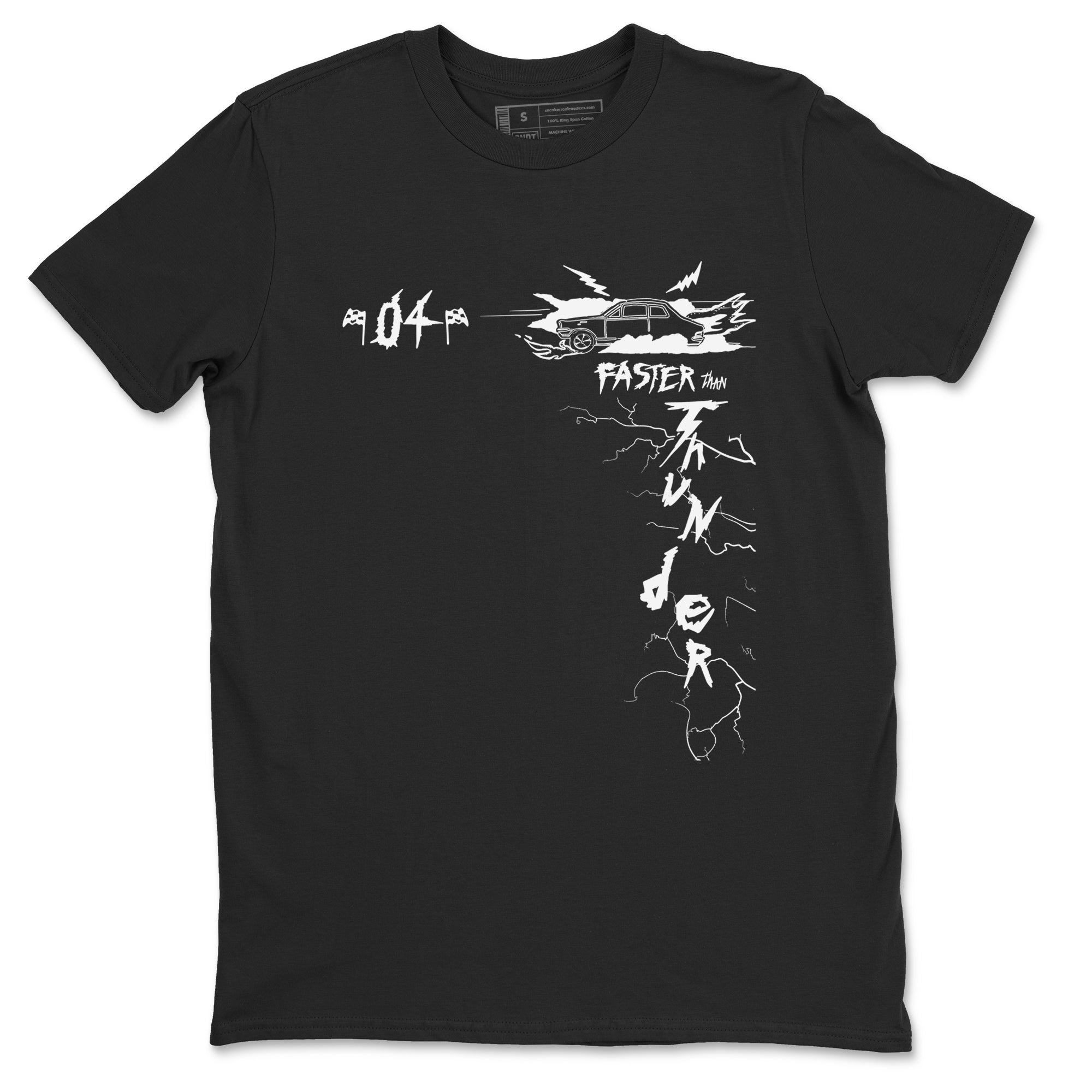 Faster Than Thunder Sneaker Tees - Air Jordan 4 White Thunder