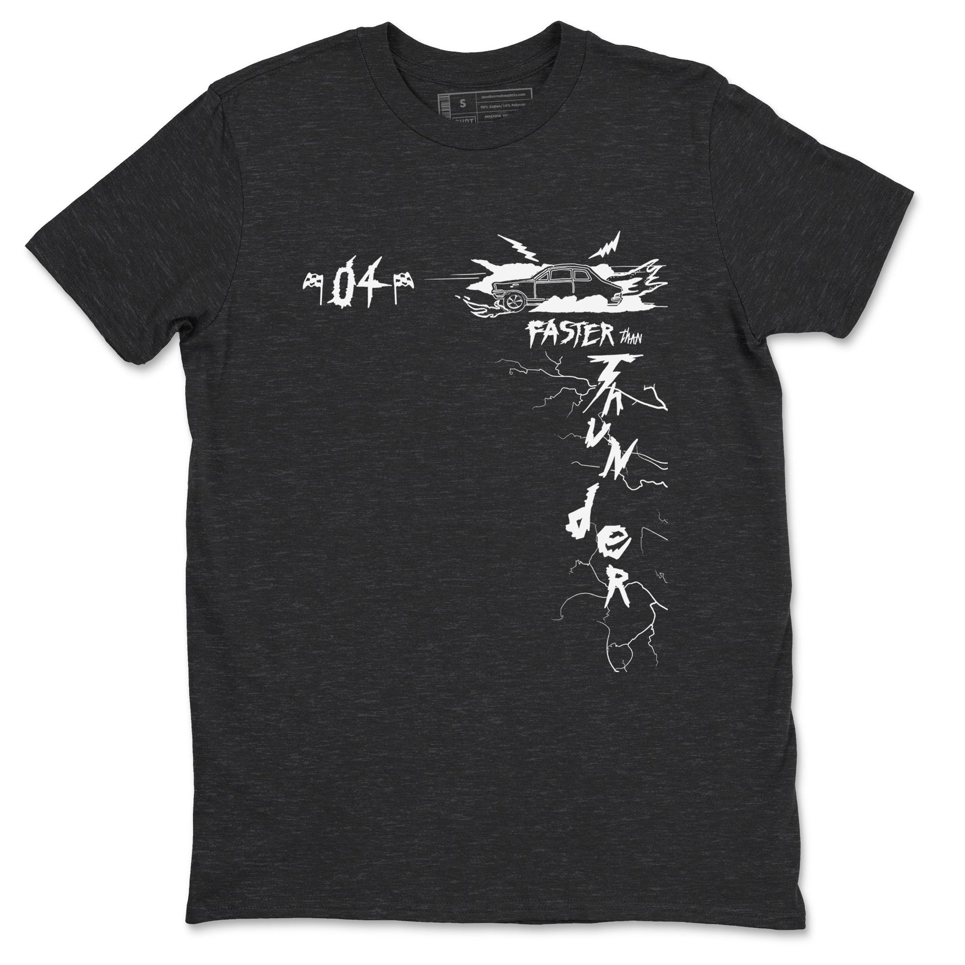 Faster Than Thunder Sneaker Tees - Air Jordan 4 White Thunder