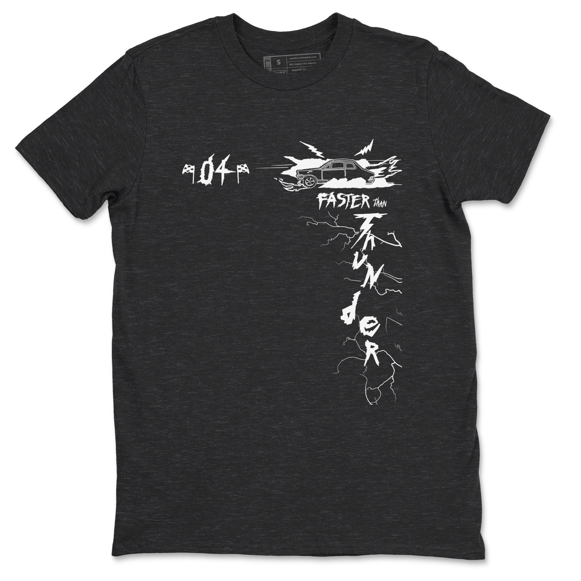 Faster Than Thunder Sneaker Tees - Air Jordan 4 White Thunder