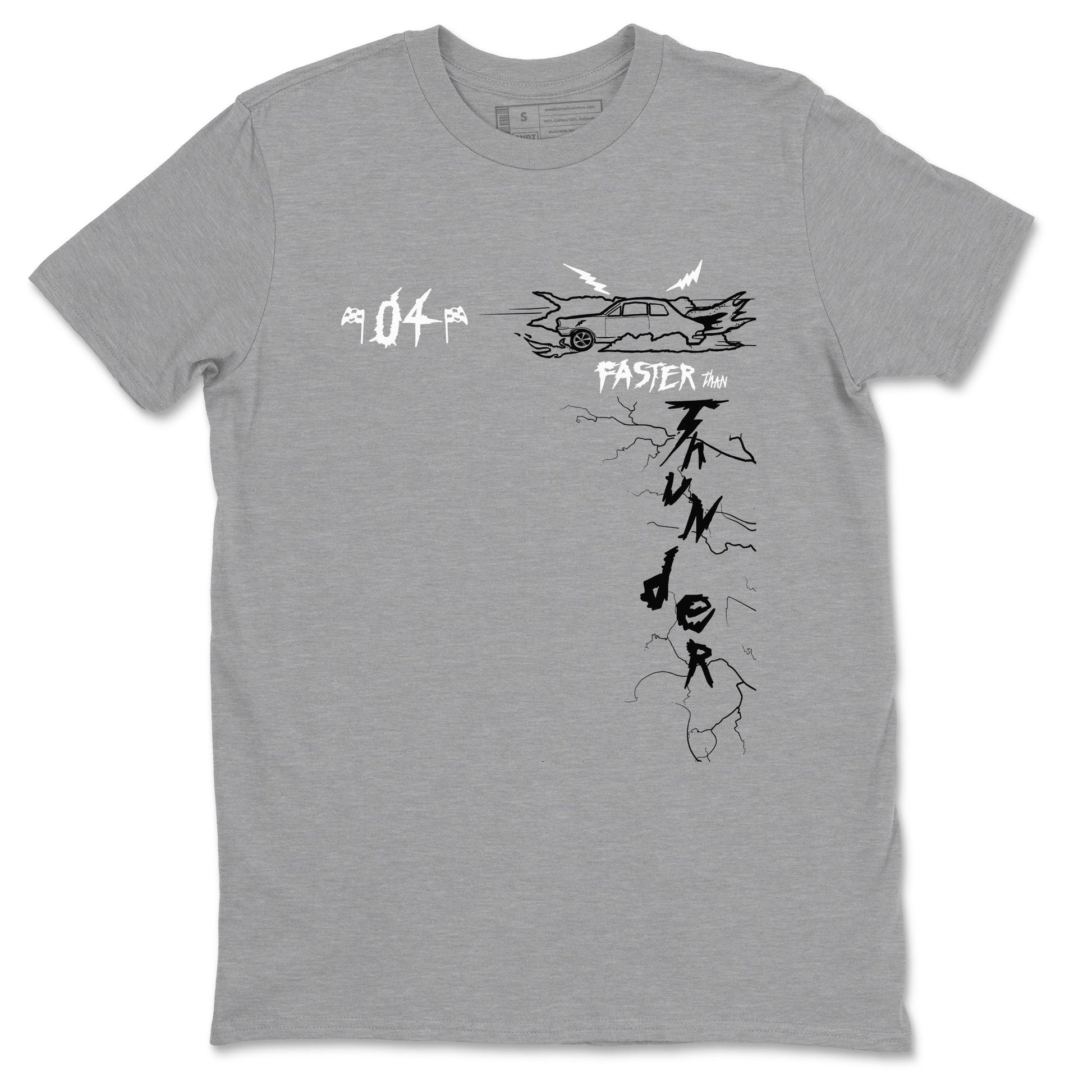 Faster Than Thunder Sneaker Tees - Air Jordan 4 White Thunder