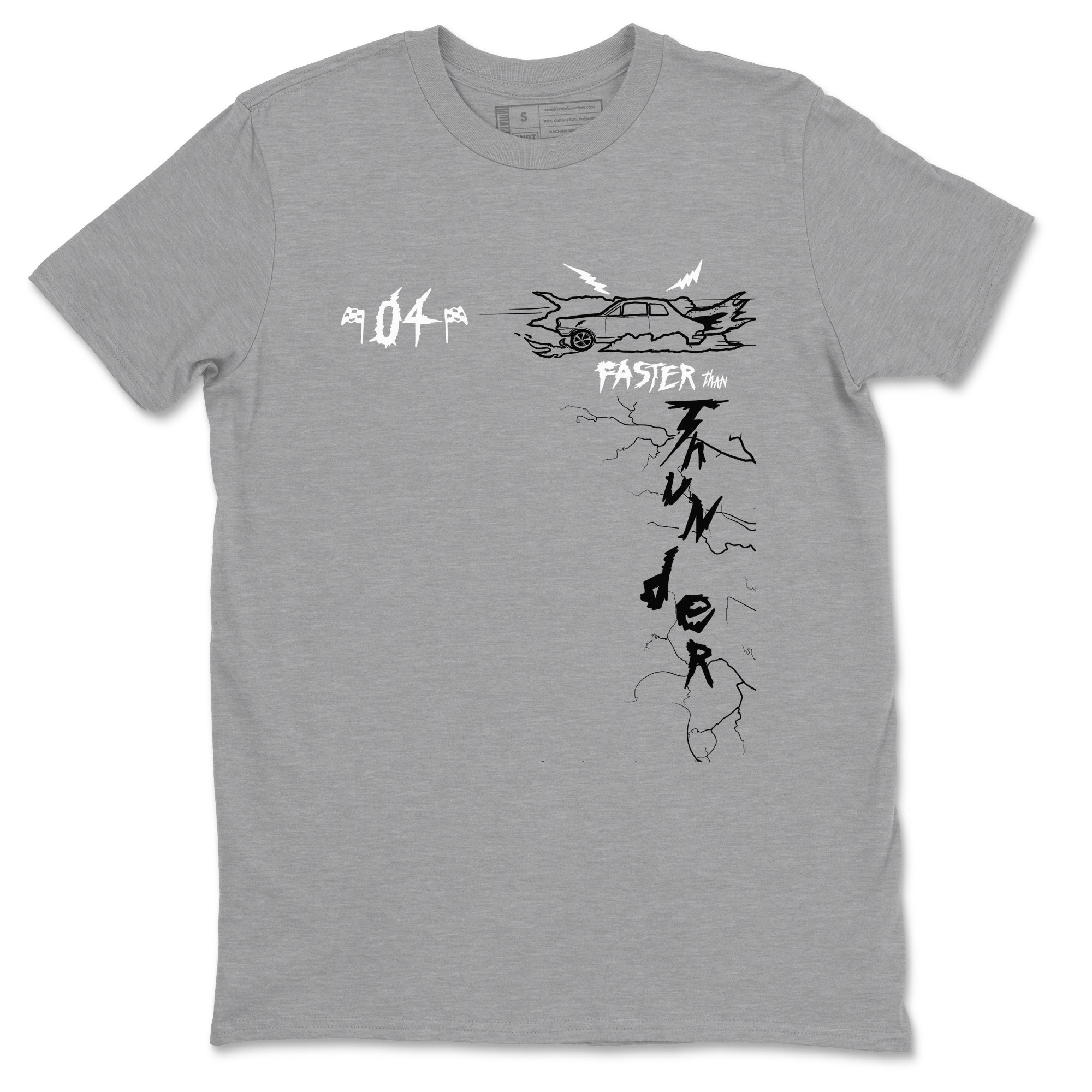 Faster Than Thunder Sneaker Tees - Air Jordan 4 White Thunder