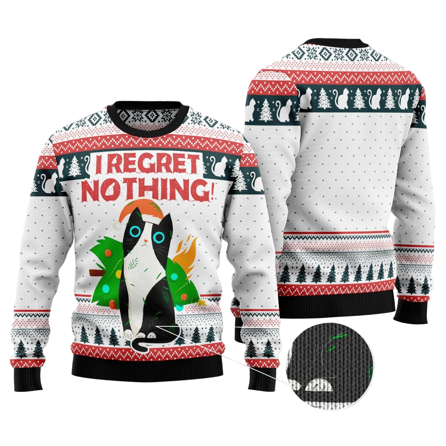 I Regret Nothing Cat Ugly Christmas Sweater ? Usalast