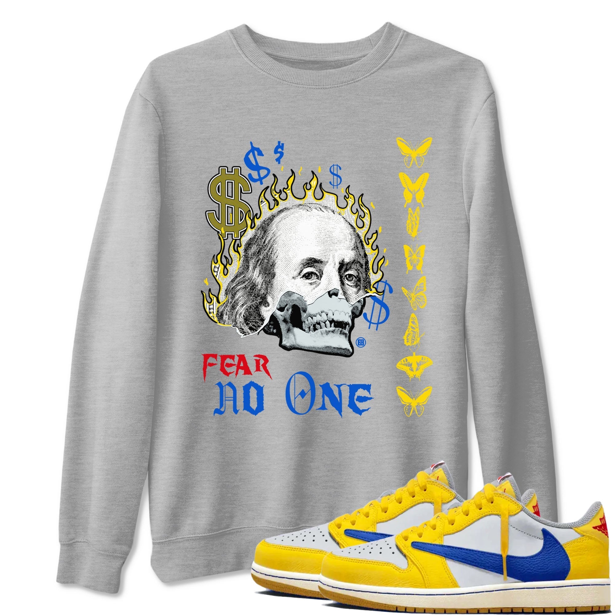Fear No One Sneaker Tees - Air Jordan 1 Travis Scott Canary