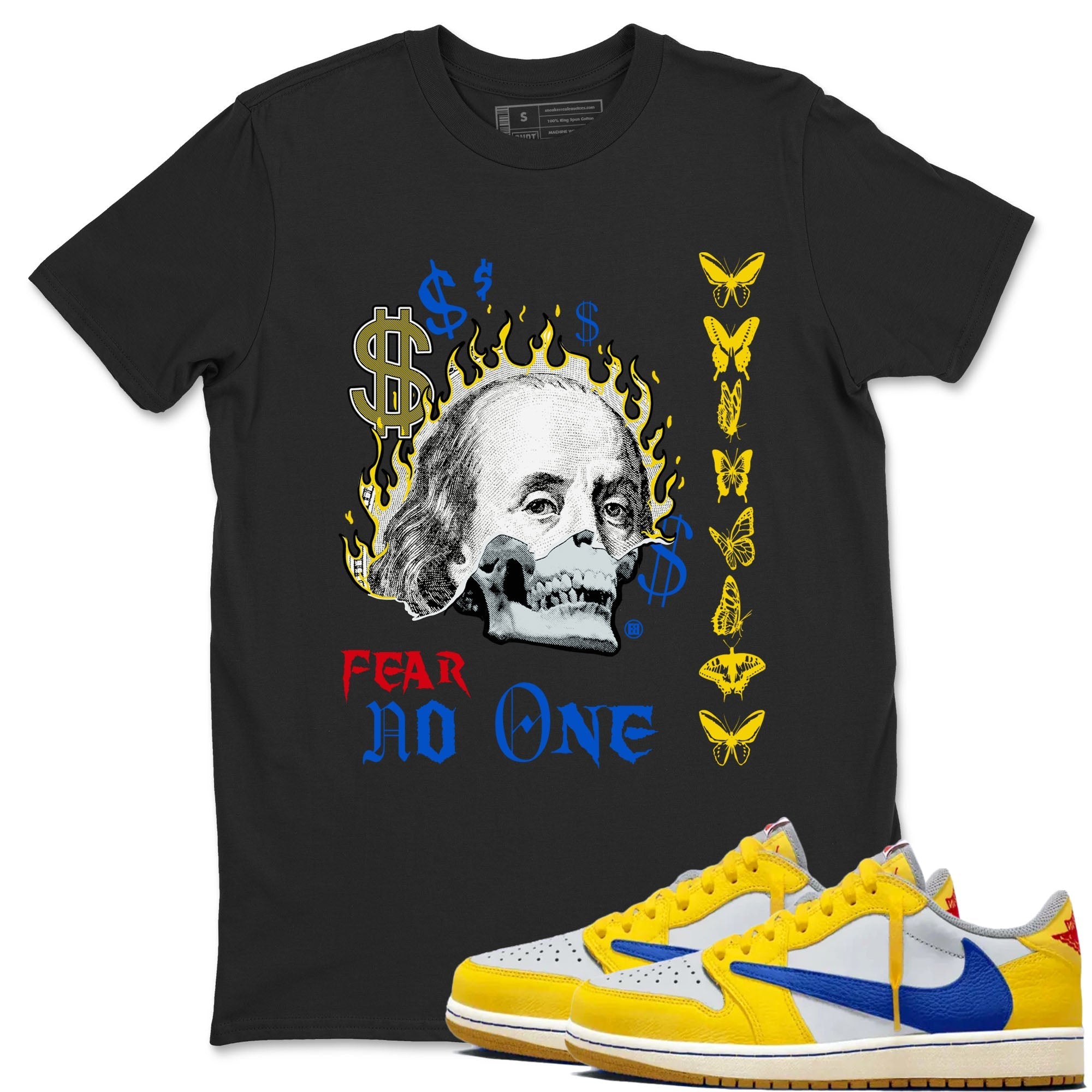 Fear No One Sneaker Tees - Air Jordan 1 Travis Scott Canary